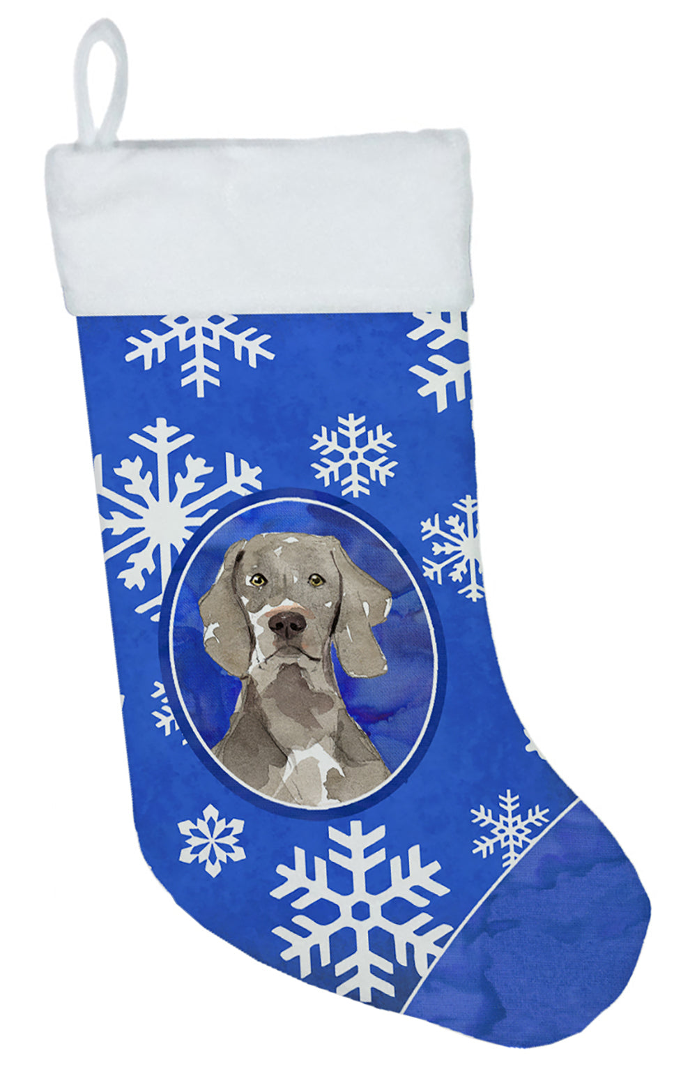 Weimaraner Winter Snowflakes Christmas Stocking CK3897CS  the-store.com.