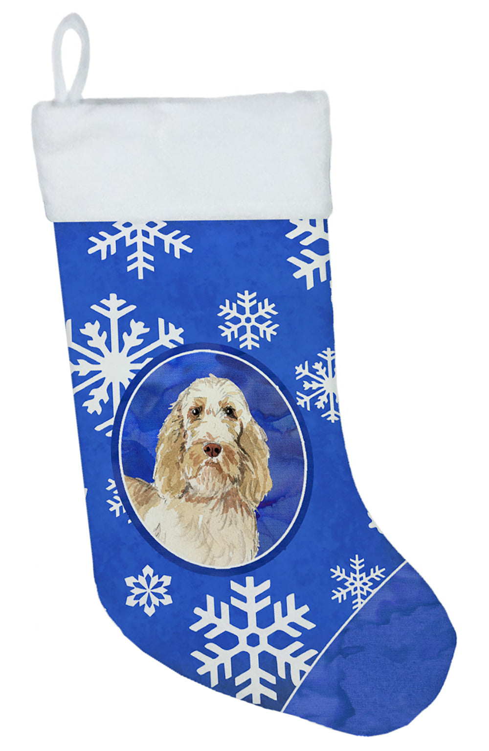 Spinone Italiano Winter Snowflakes Christmas Stocking CK3898CS  the-store.com.