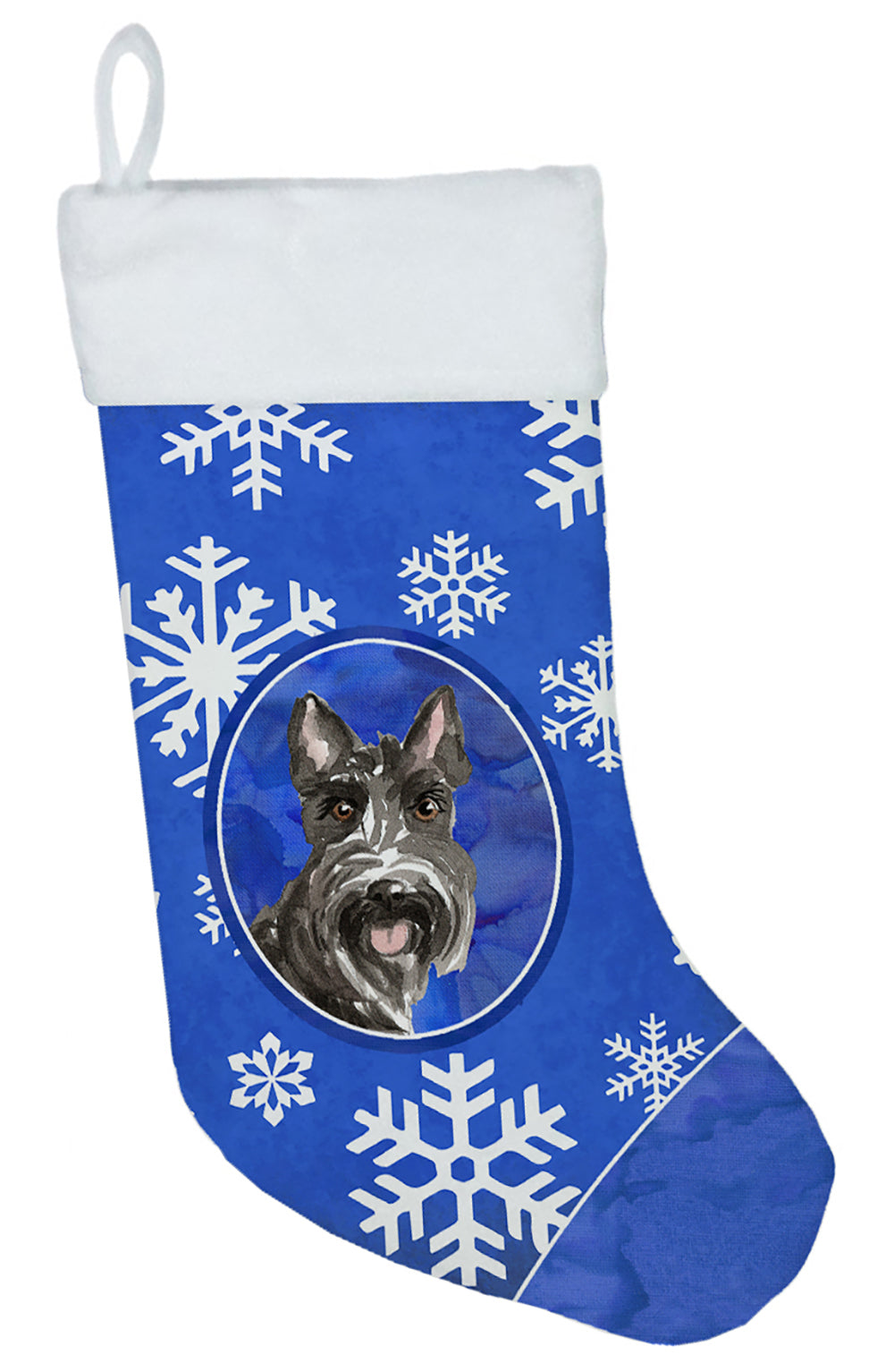 Scottish Terrier Winter Snowflakes Christmas Stocking CK3903CS  the-store.com.