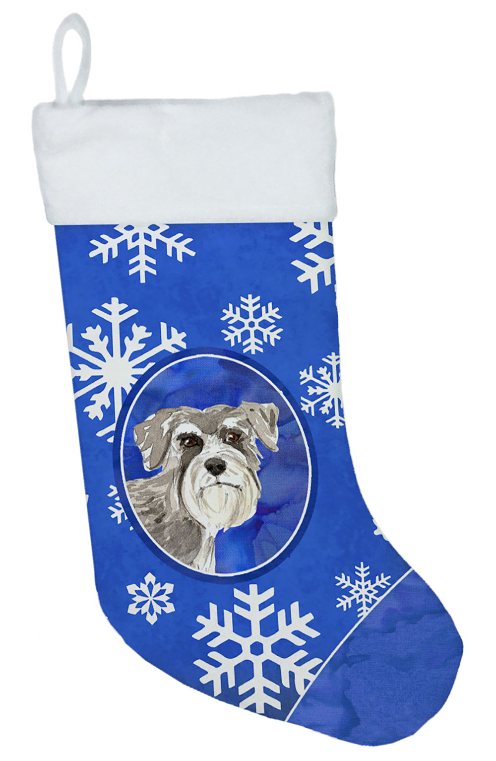 Schnauzer #1 Winter Snowflakes Christmas Stocking CK3904CS  the-store.com.