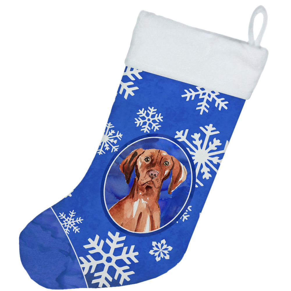 Vizsla Winter Snowflakes Christmas Stocking CK3915CS  the-store.com.