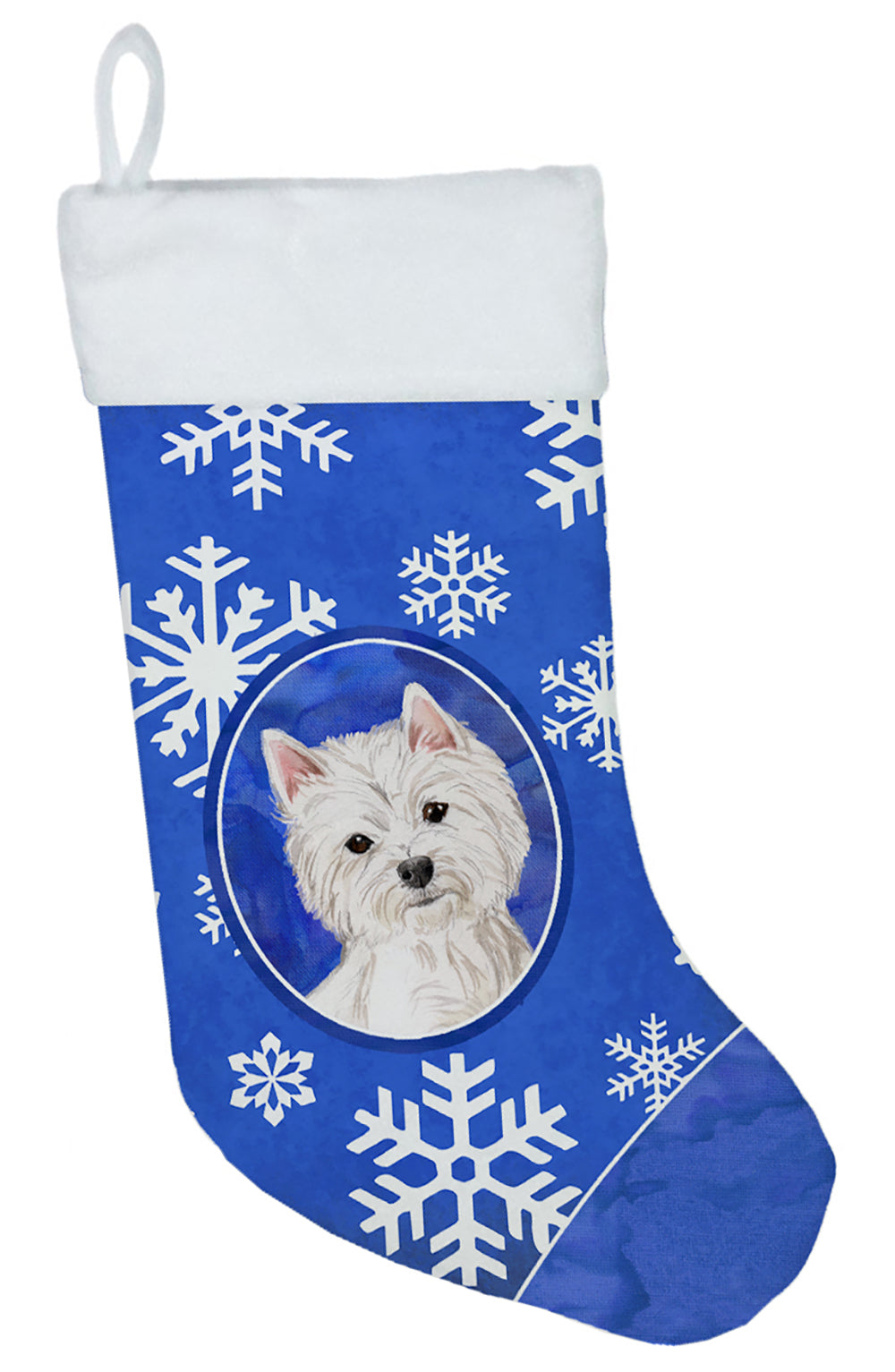 Winter Snowflakes Westie Christmas Stocking CK3931CS  the-store.com.