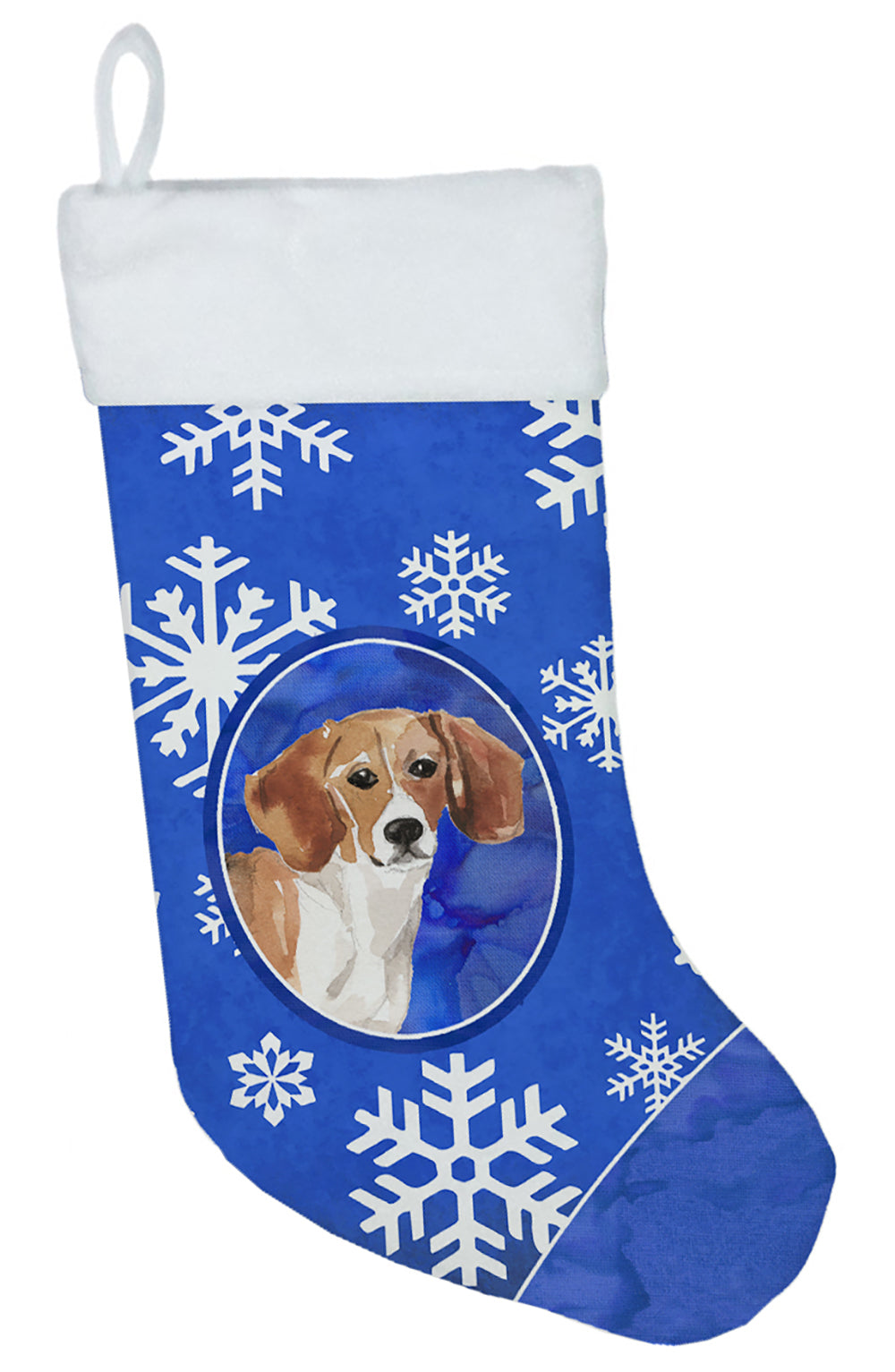 Winter Snowflakes Beagle Christmas Stocking CK3941CS  the-store.com.