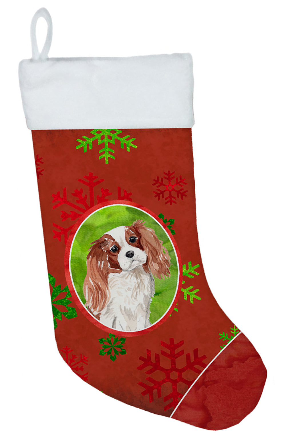 Christmas Snowflakes Blenheim Cavalier Spaniel Christmas Stocking CK3965CS  the-store.com.