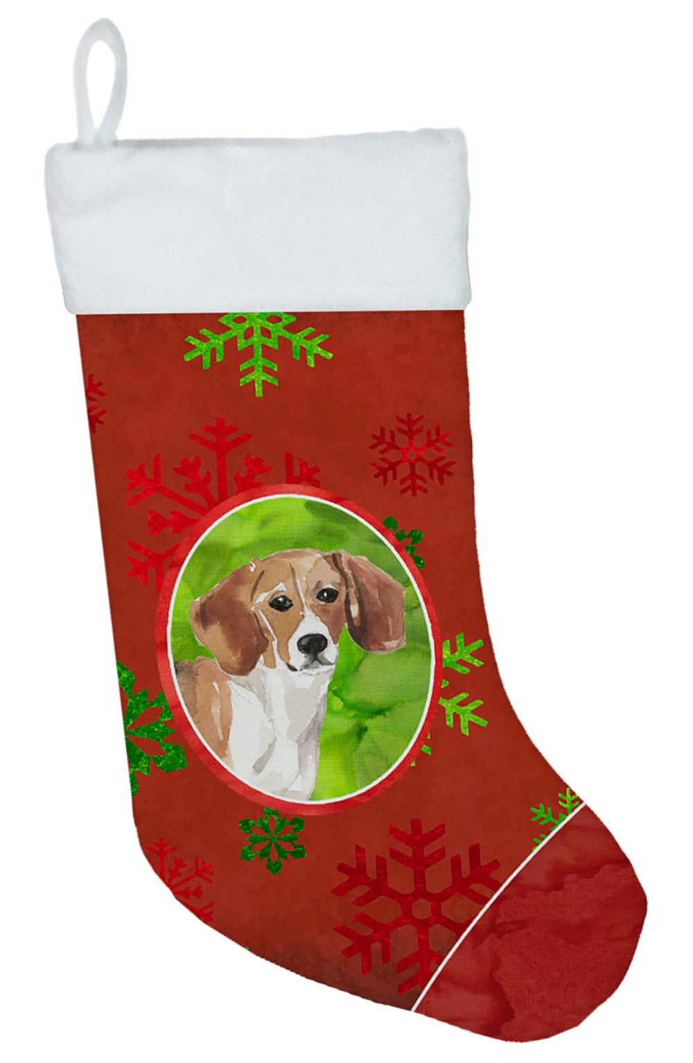 Christmas Snowflakes Beagle Christmas Stocking CK3976CS  the-store.com.