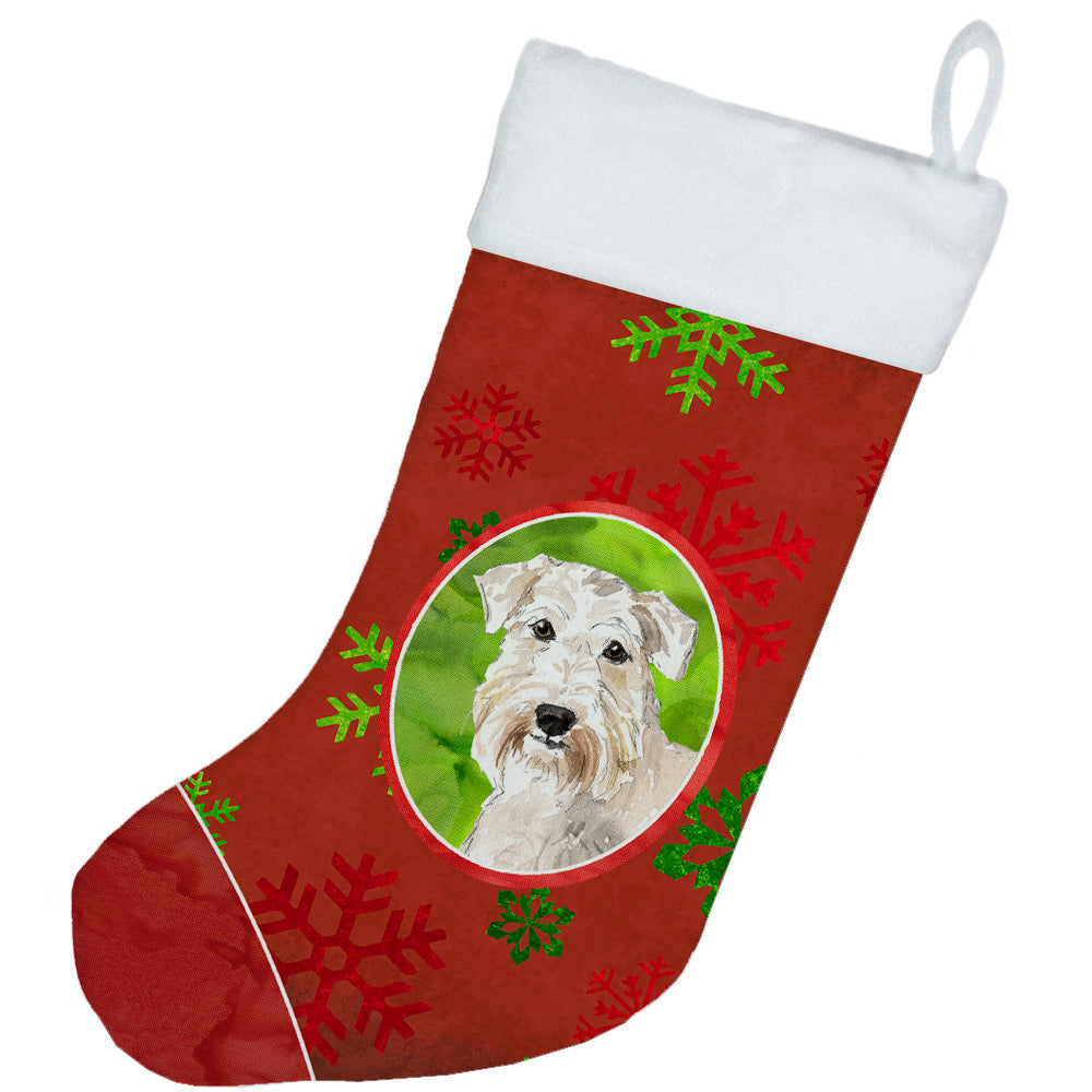 Christmas Snowflakes Wheaten Terrier Christmas Stocking CK4003CS  the-store.com.