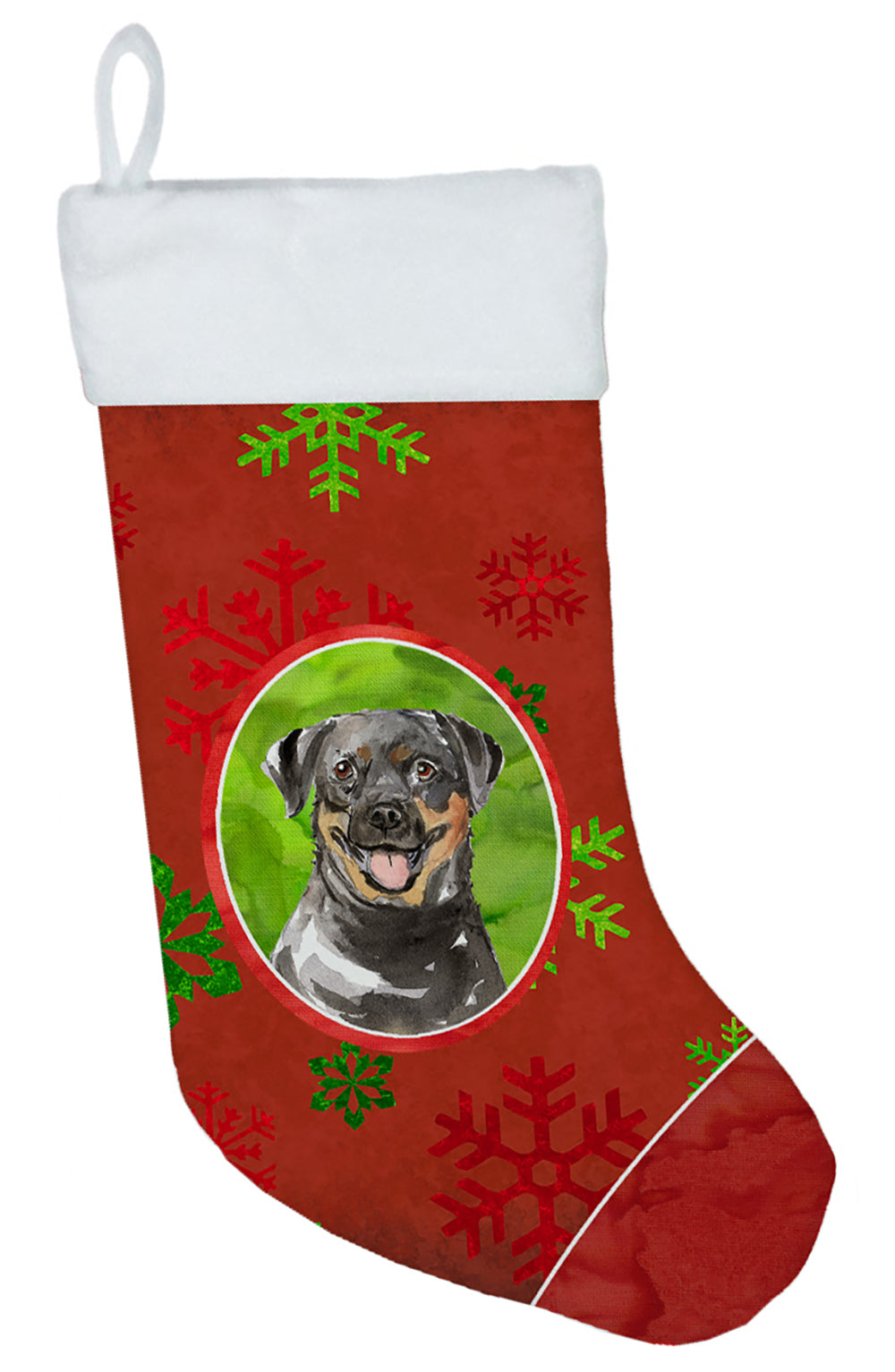 Christmas Snowflakes Rottweiler Christmas Stocking CK4014CS  the-store.com.