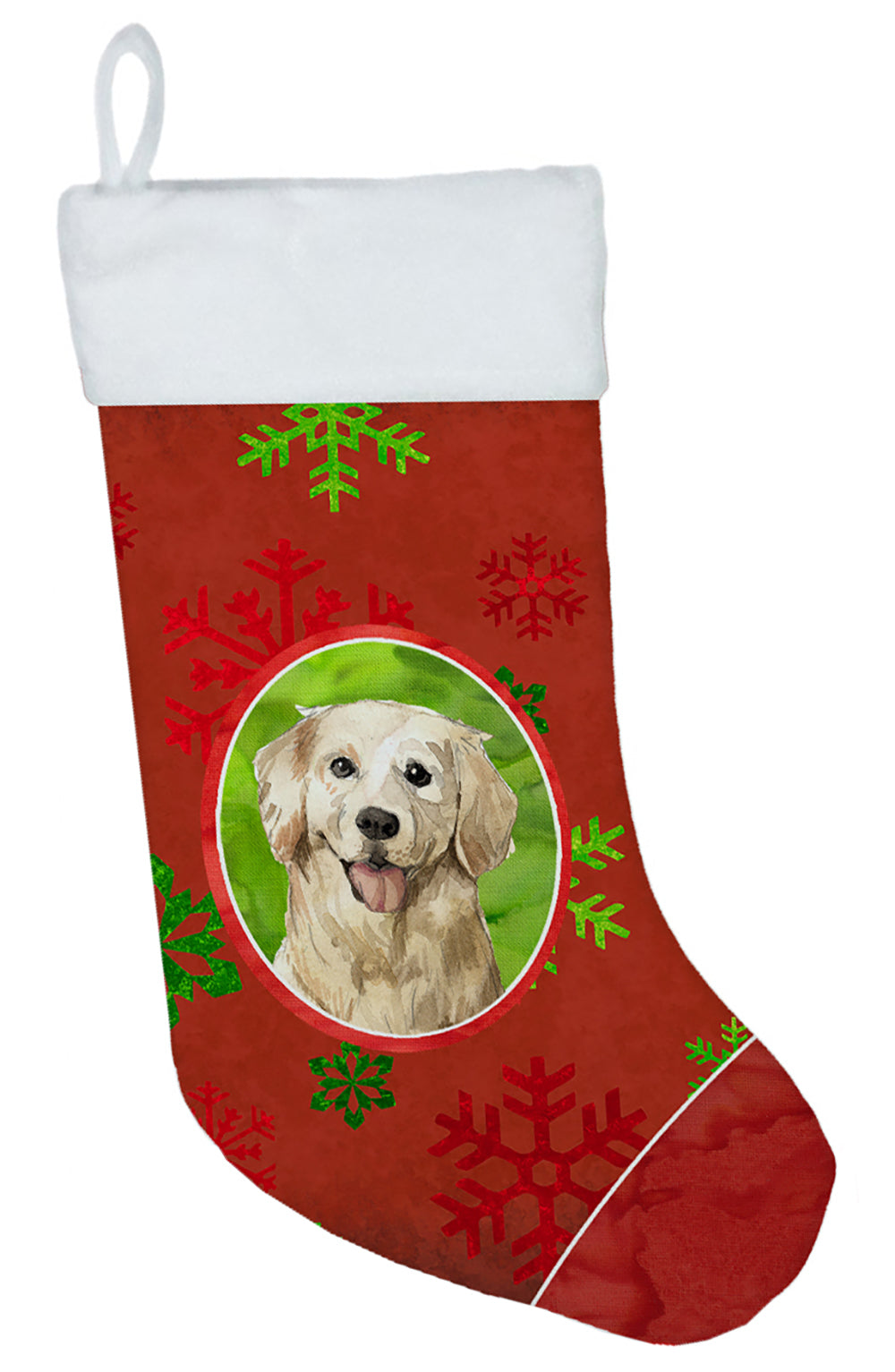 Christmas Snowflakes Golden Retriever Christmas Stocking CK4024CS  the-store.com.