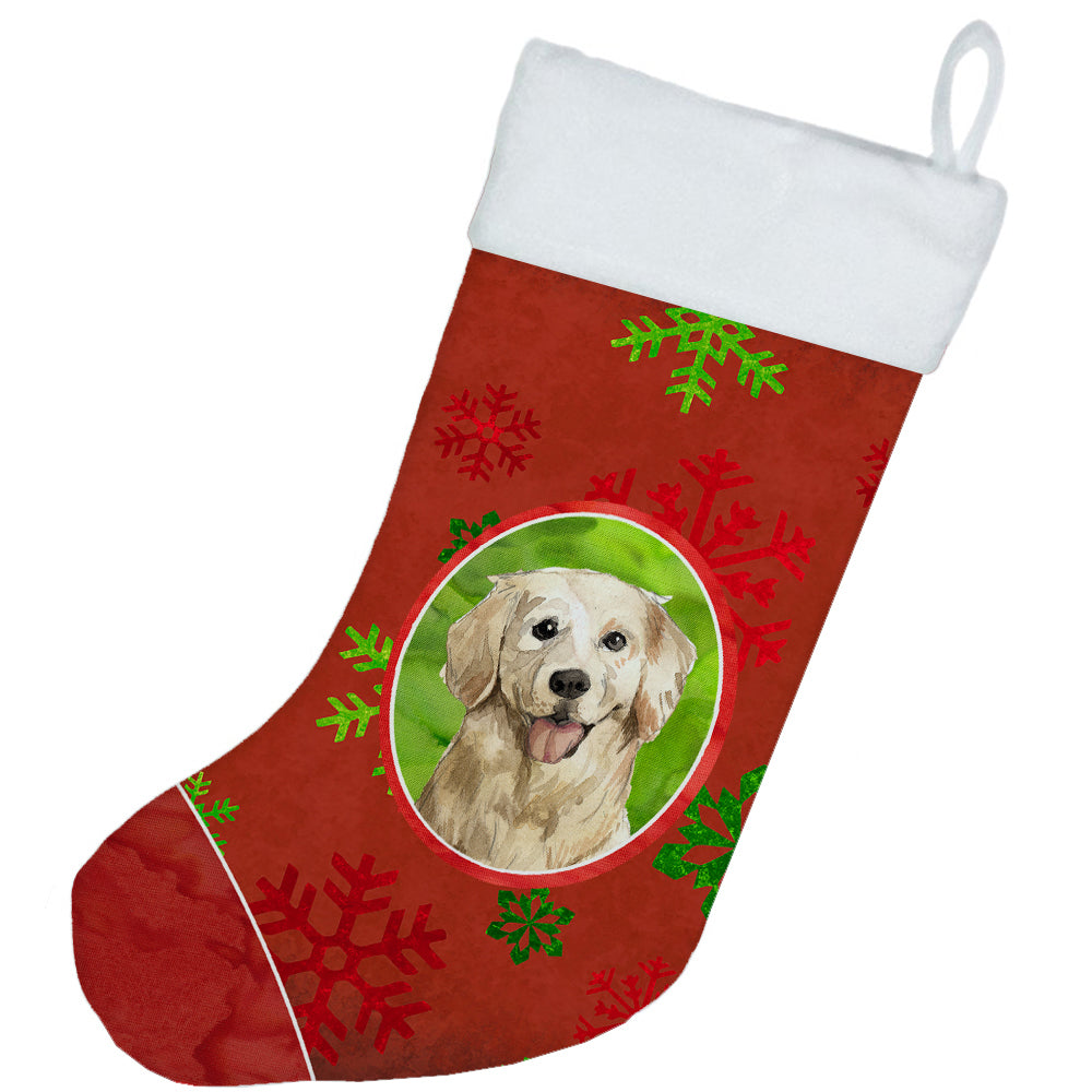 Christmas Snowflakes Golden Retriever Christmas Stocking CK4024CS  the-store.com.