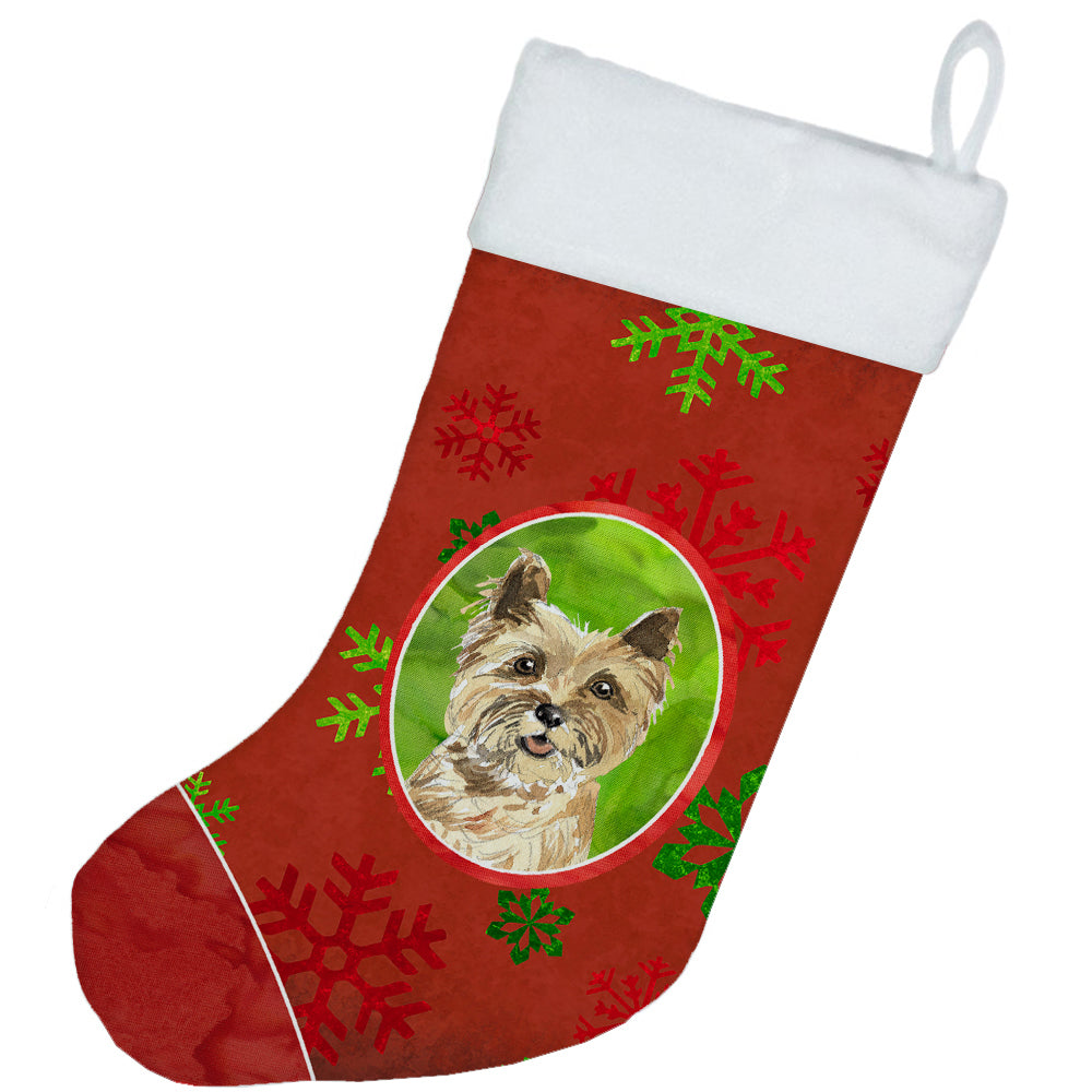 Christmas Snowflakes Cairn Terrier Christmas Stocking CK4029CS  the-store.com.