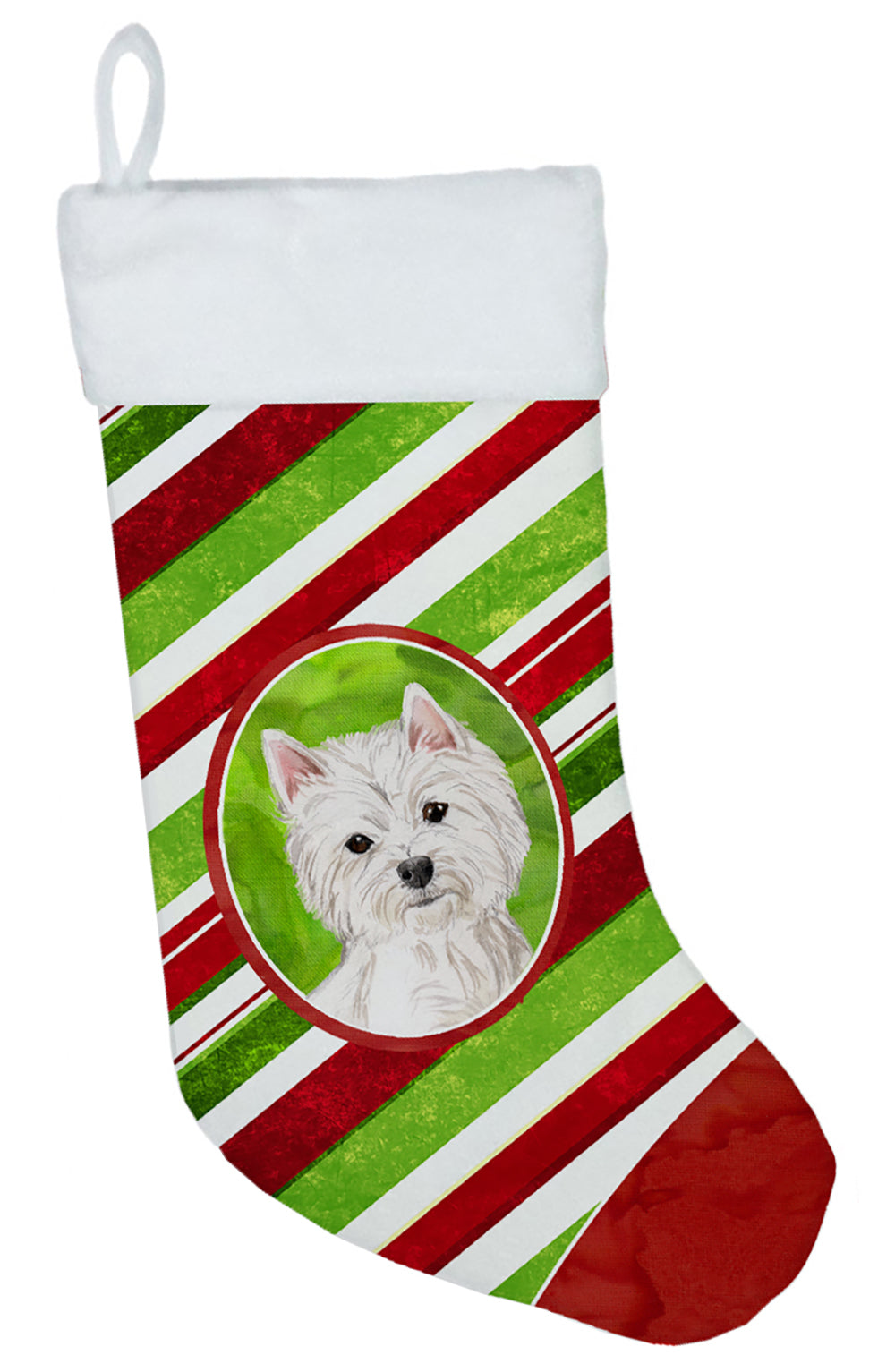 Christmas Snowflakes Westie Christmas Stocking CK4038CS  the-store.com.