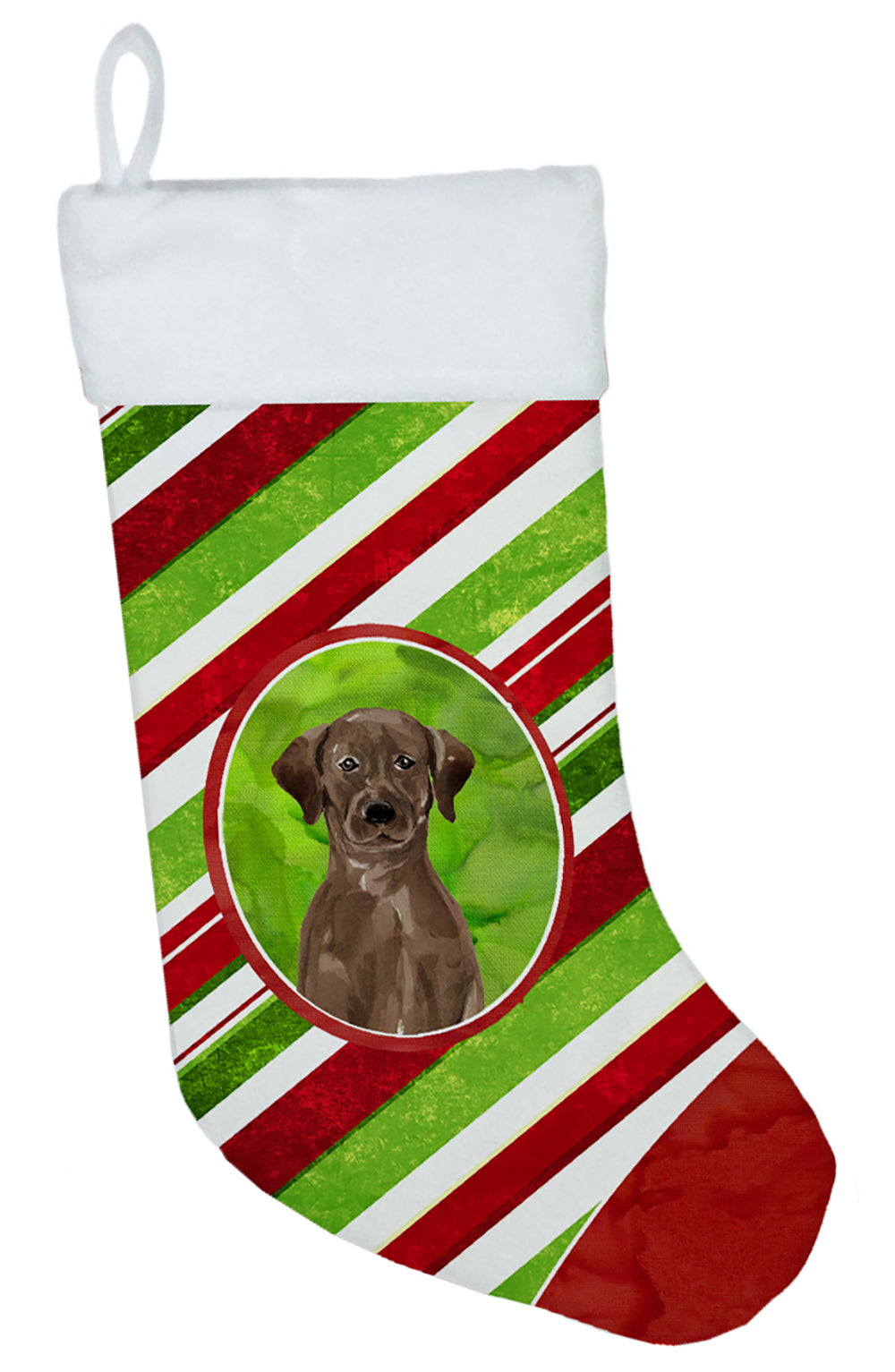 Christmas Snowflakes Chocolate Labrador Retriever Christmas Stocking CK4044CS  the-store.com.