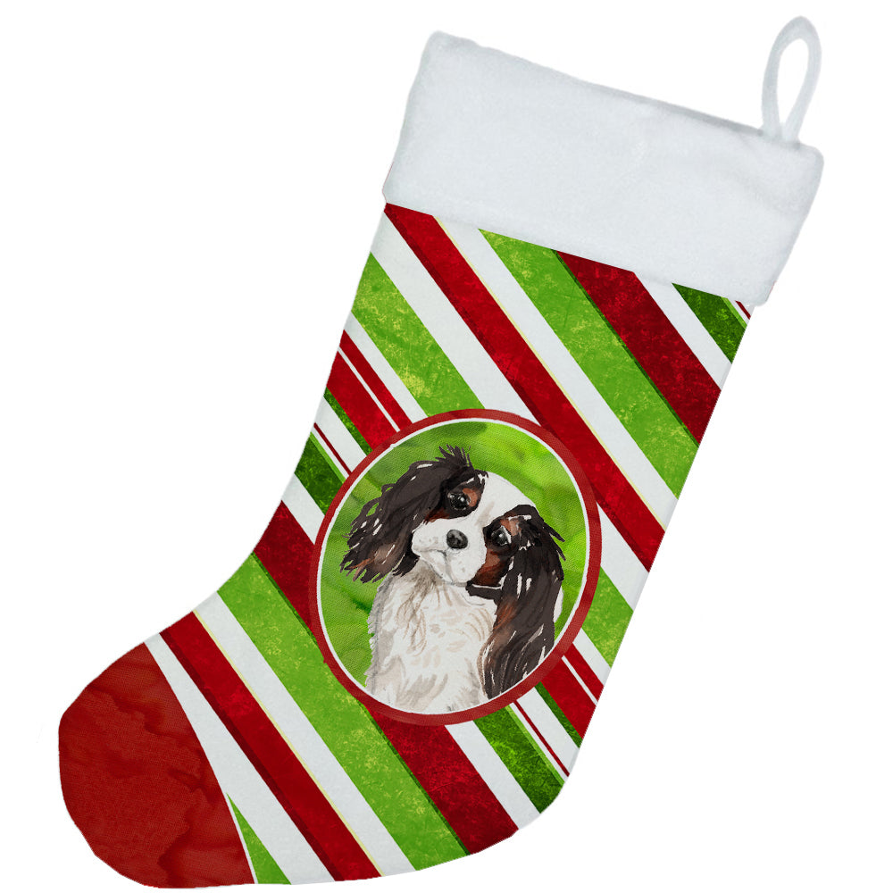 Christmas Snowflakes Tricolor Cavalier Spaniel Christmas Stocking CK4046CS  the-store.com.