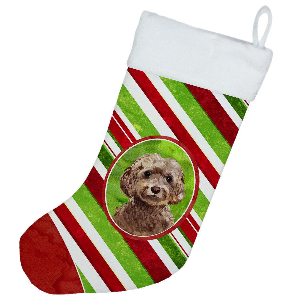 Christmas Snowflakes Brown Cockapoo Christmas Stocking CK4053CS  the-store.com.