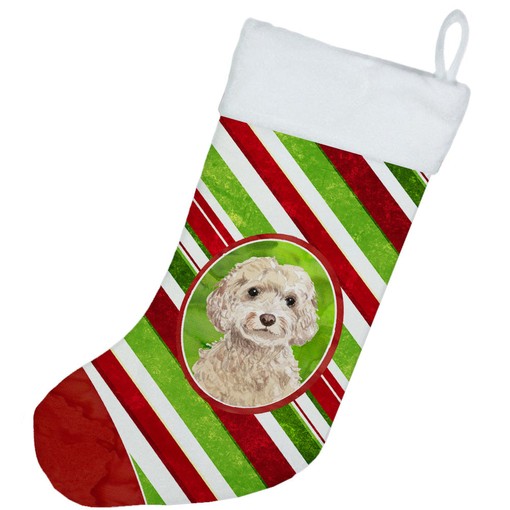 Christmas Snowflakes Champagne Cockapoo Christmas Stocking CK4054CS  the-store.com.