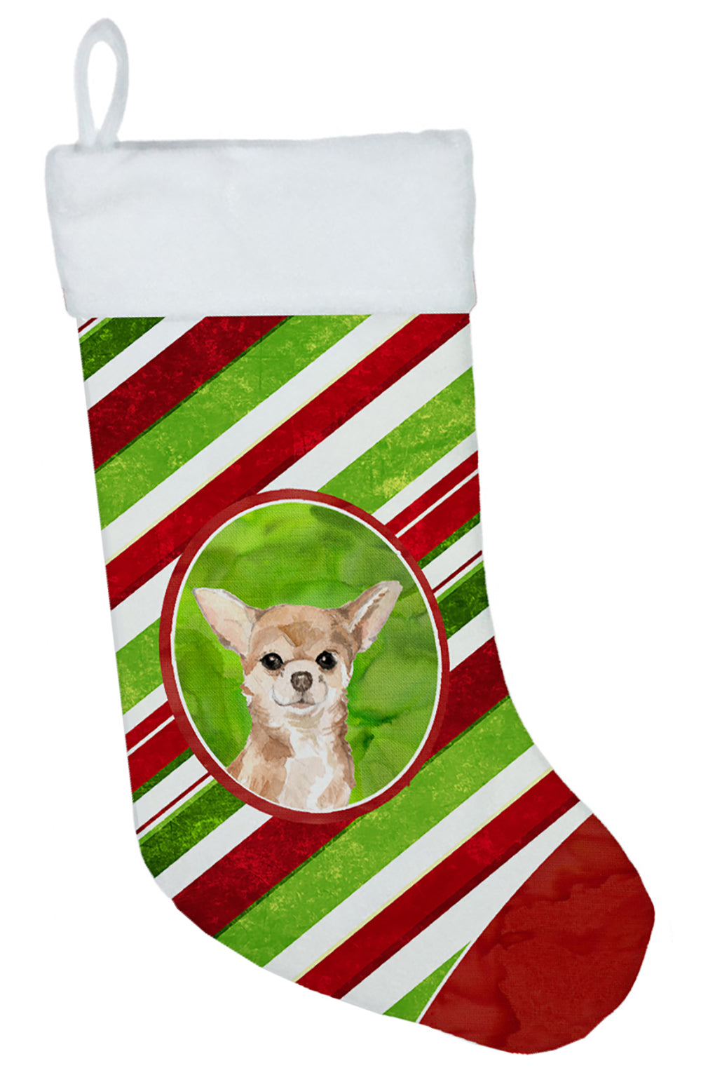 Christmas Snowflakes Chihuahua Christmas Stocking CK4055CS  the-store.com.