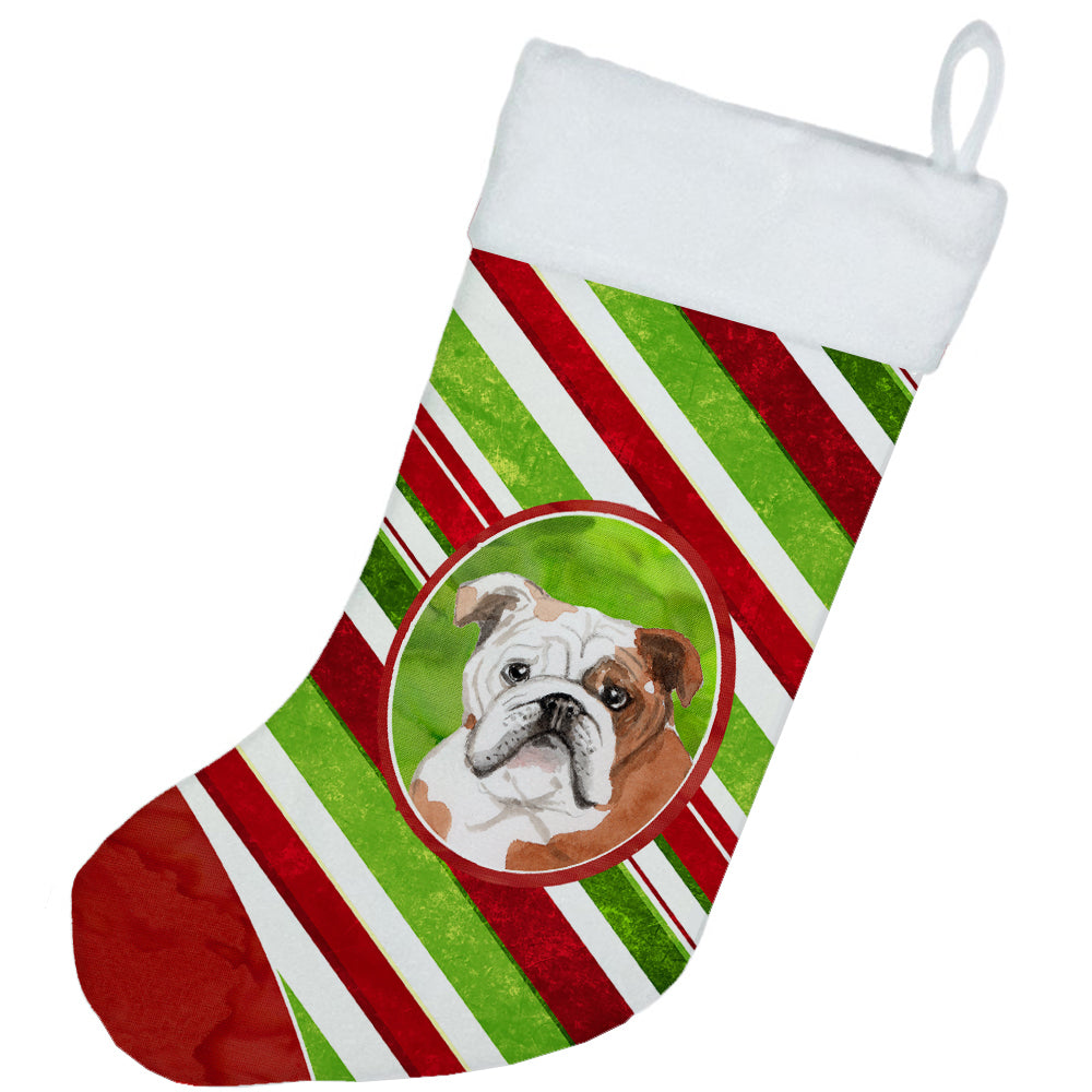 Christmas Snowflakes English Bulldog Christmas Stocking CK4060CS  the-store.com.