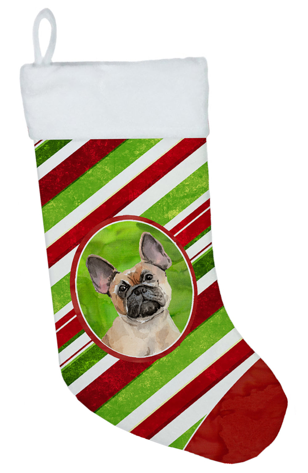 Christmas Snowflakes Fawn French Bulldog Christmas Stocking CK4061CS  the-store.com.