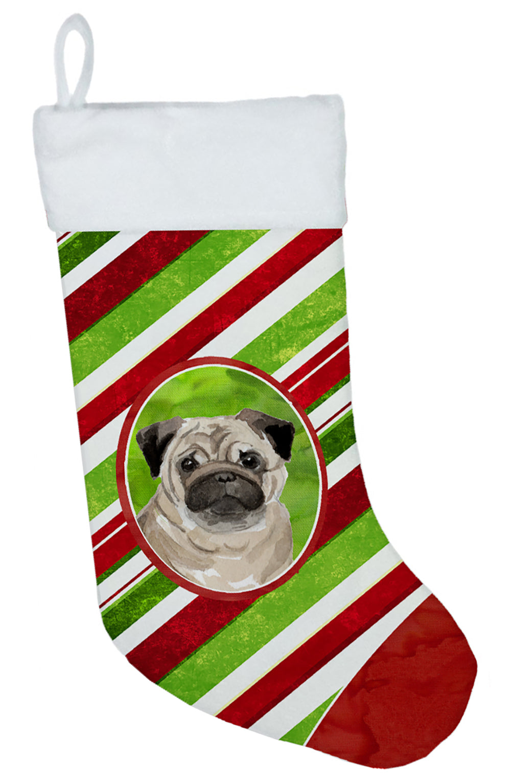 Christmas Snowflakes Pug Christmas Stocking CK4070CS  the-store.com.