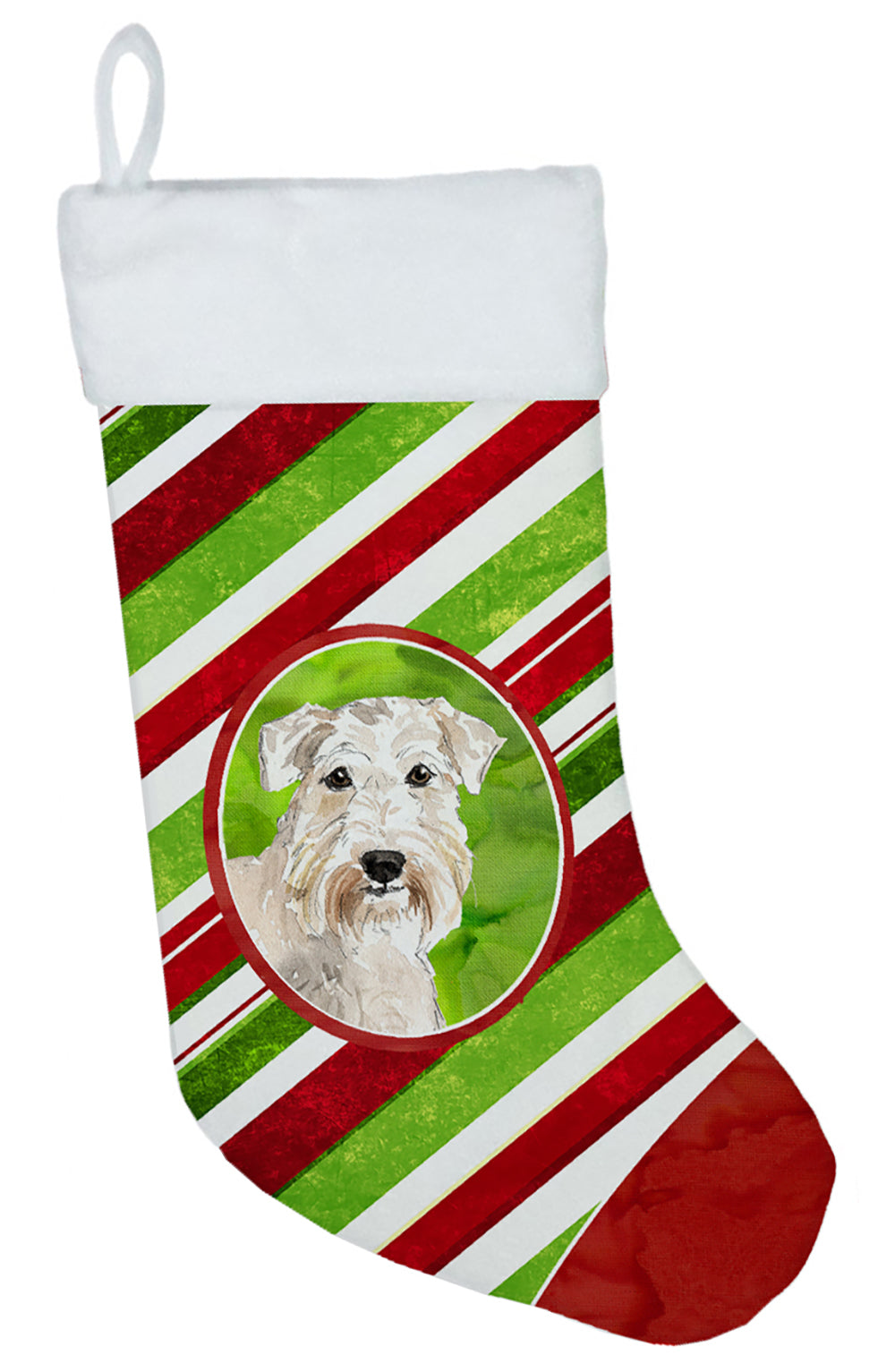 Wheaten Terrier Christmas Candy Stripe Christmas Stocking CK4075CS  the-store.com.