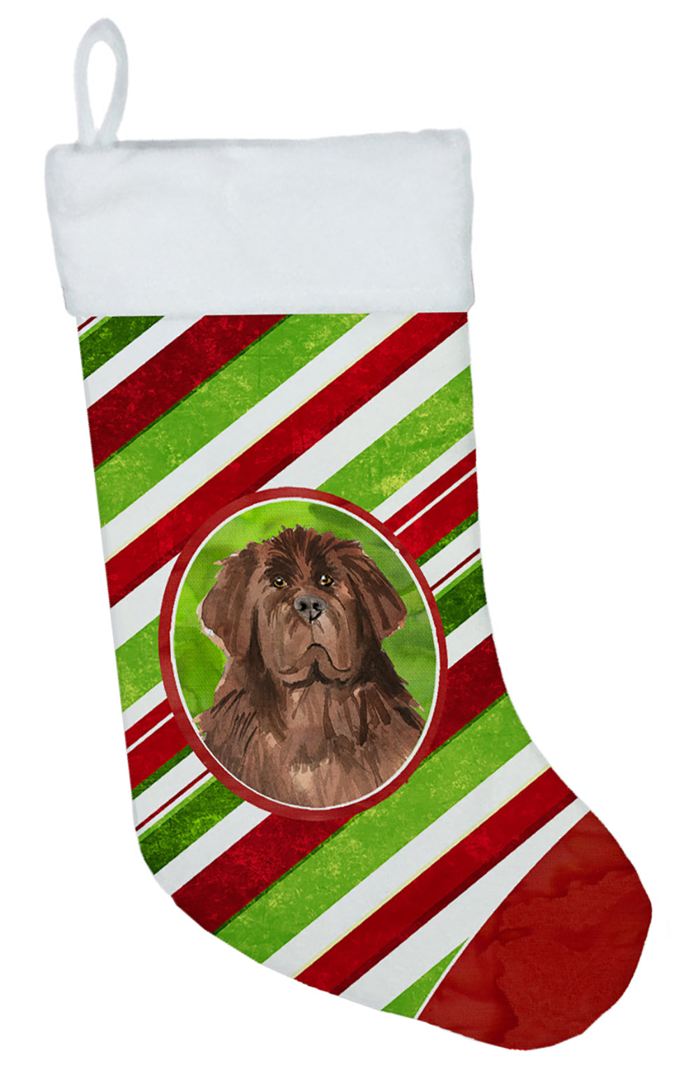 Newfoundland Christmas Candy Stripe Christmas Stocking CK4087CS  the-store.com.