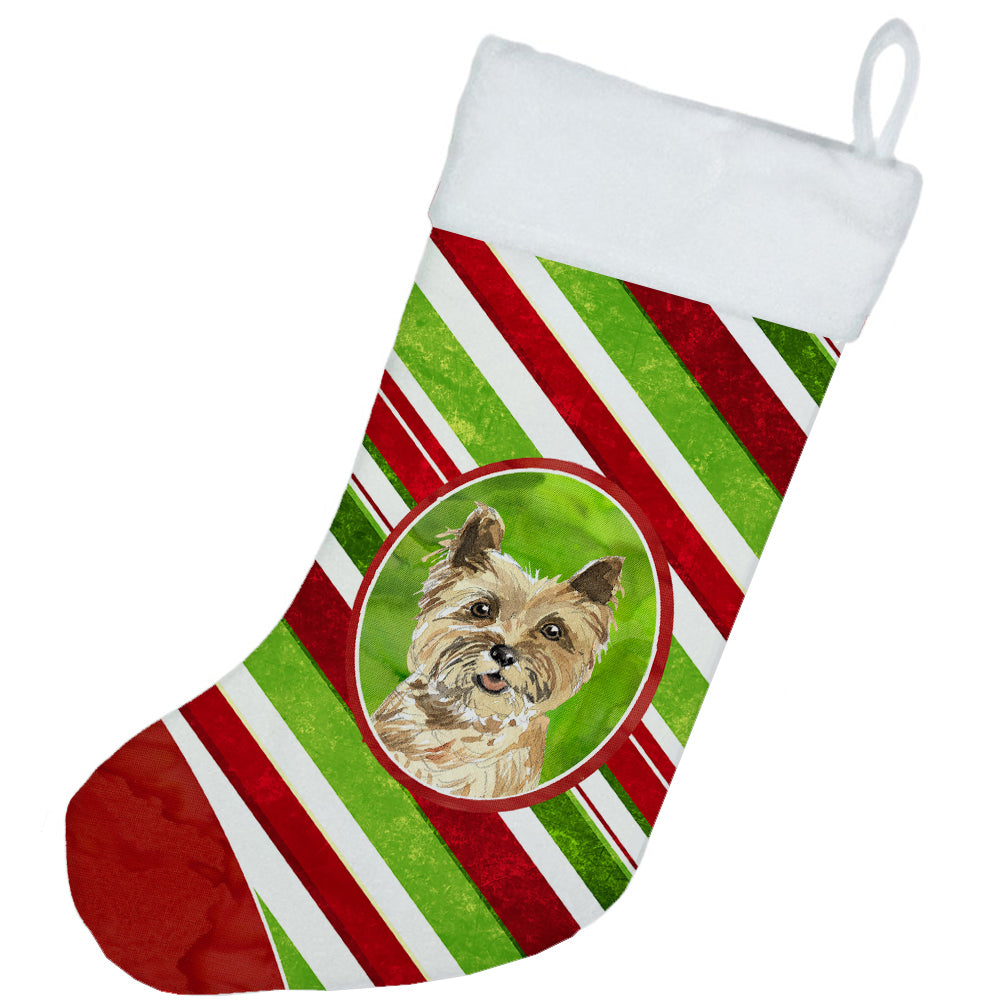 Cairn Terrier Christmas Candy Stripe Christmas Stocking CK4101CS  the-store.com.