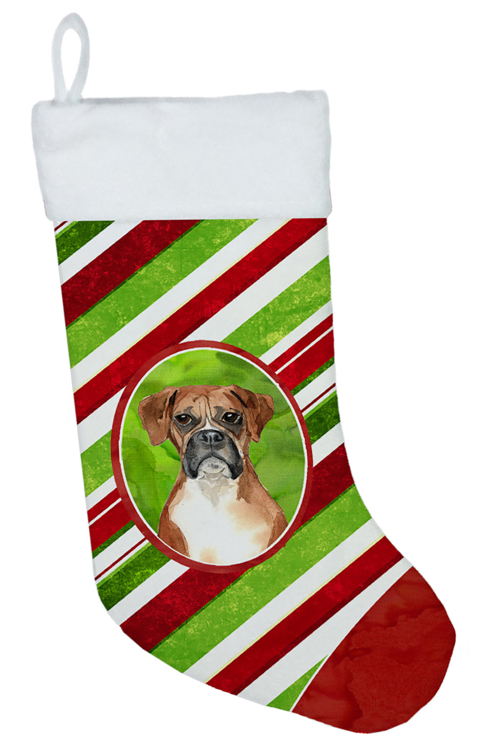 Boxer Christmas Candy Stripe Christmas Stocking CK4102CS  the-store.com.