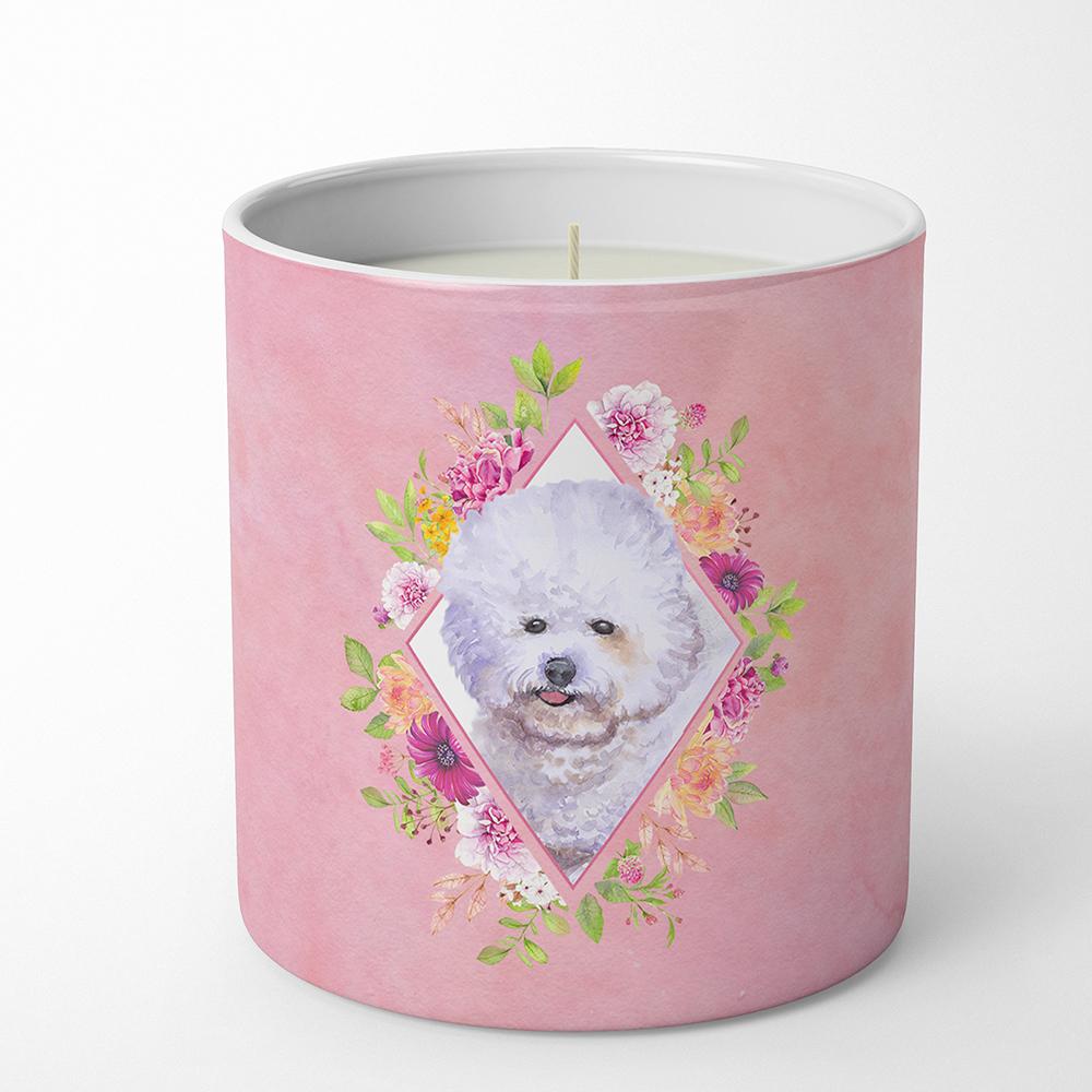 Bichon Fris� #2 Pink Flowers 10 oz Decorative Soy Candle CK4120CDL by Caroline's Treasures