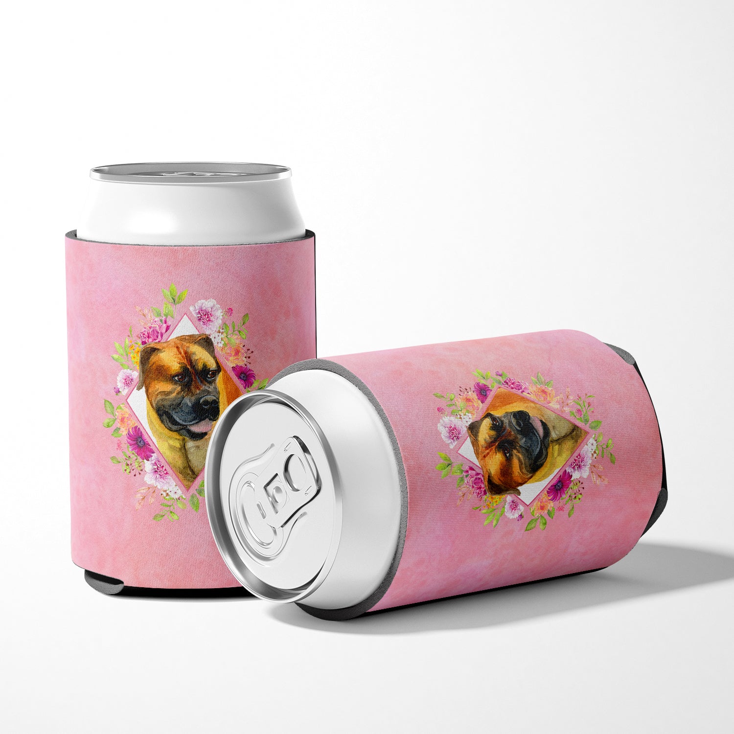 Borboel Mastiff Pink Flowers Can or Bottle Hugger CK4121CC  the-store.com.