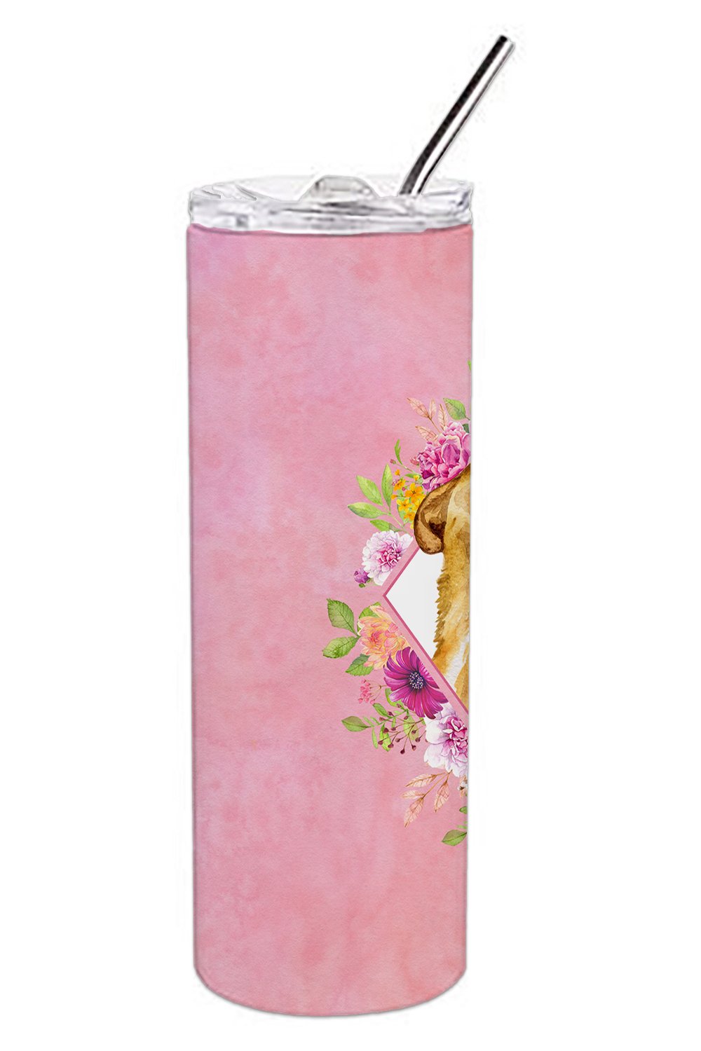 Chihuahua #1 Pink Flowers Double Walled Stainless Steel 20 oz Skinny Tumbler CK4128TBL20 by Caroline's Treasures