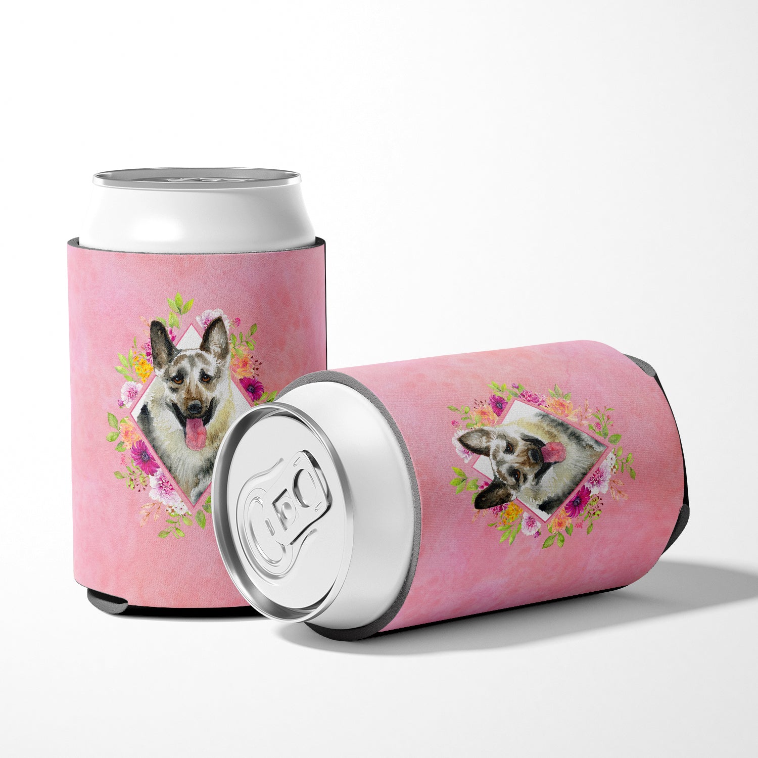 Eastern German Shepherd Pink Flowers Can or Bottle Hugger CK4139CC  the-store.com.