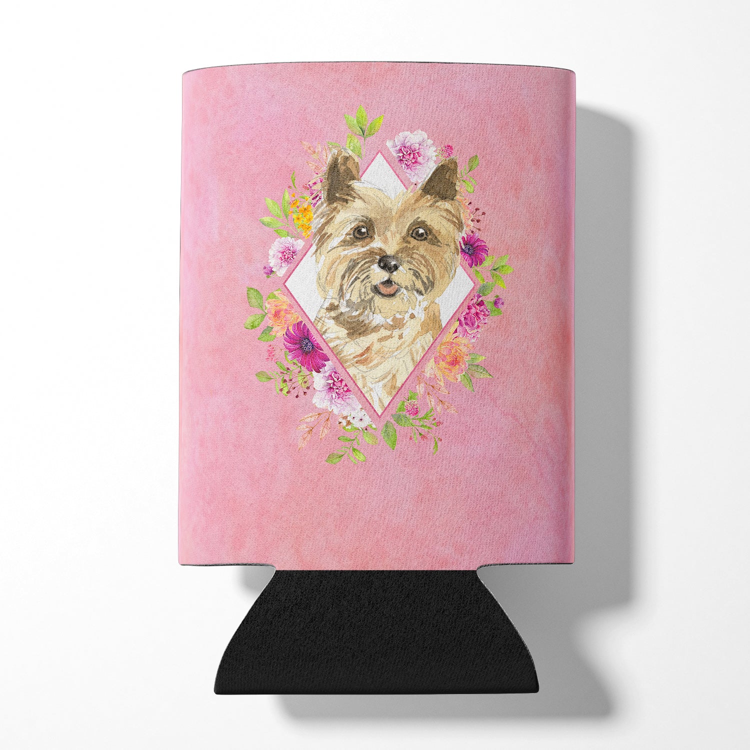 Cairn Terrier Pink Flowers Can or Bottle Hugger CK4250CC  the-store.com.