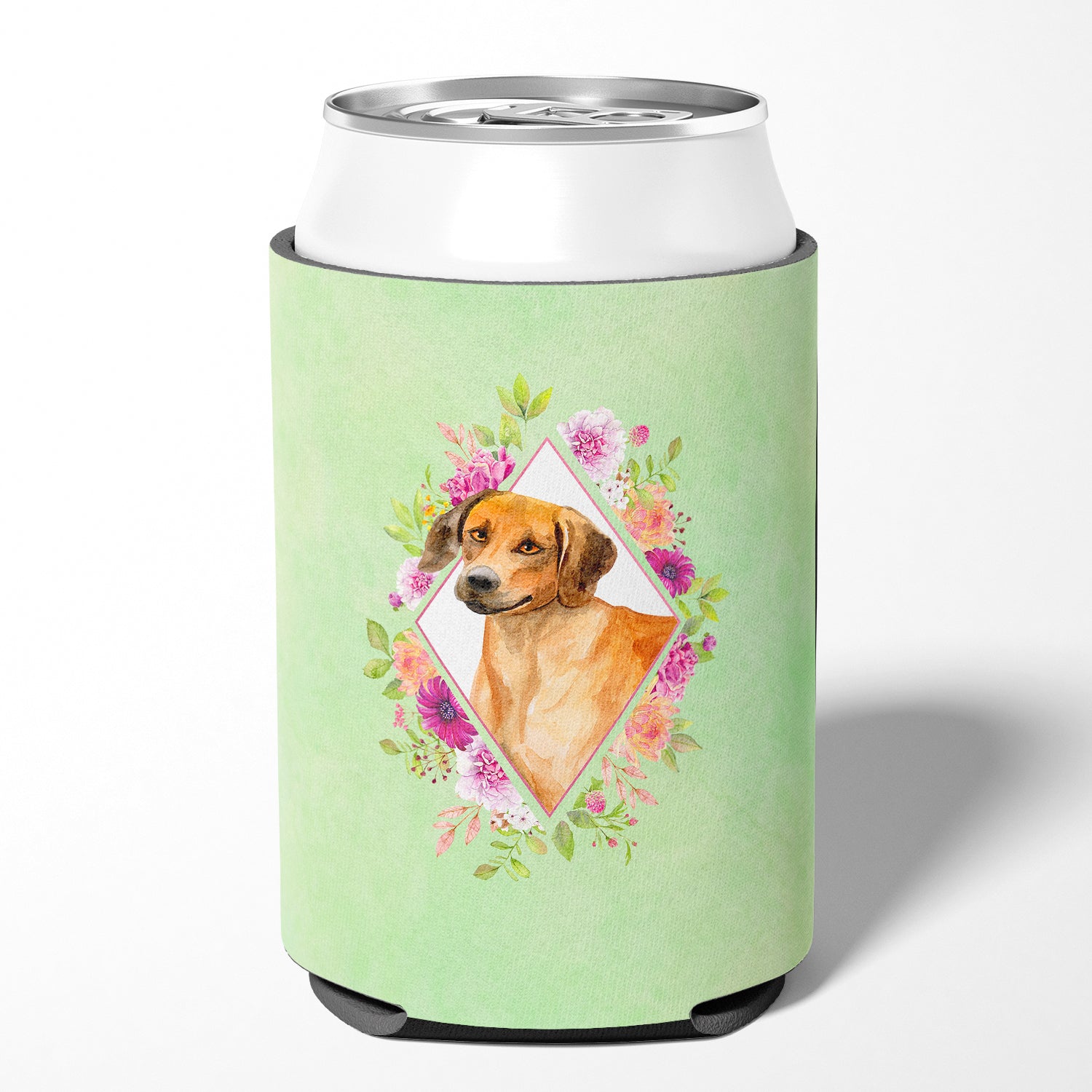 Rhodesian Ridgeback Green Flowers Can or Bottle Hugger CK4335CC  the-store.com.