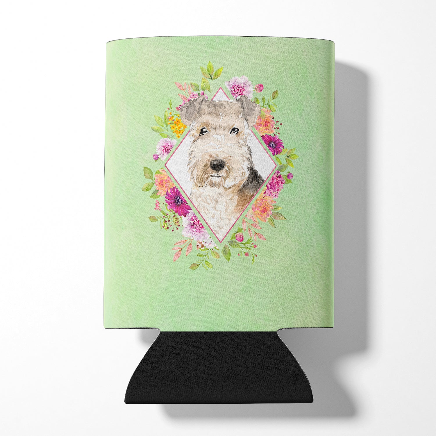 Lakeland Terrier Green Flowers Can or Bottle Hugger CK4386CC  the-store.com.