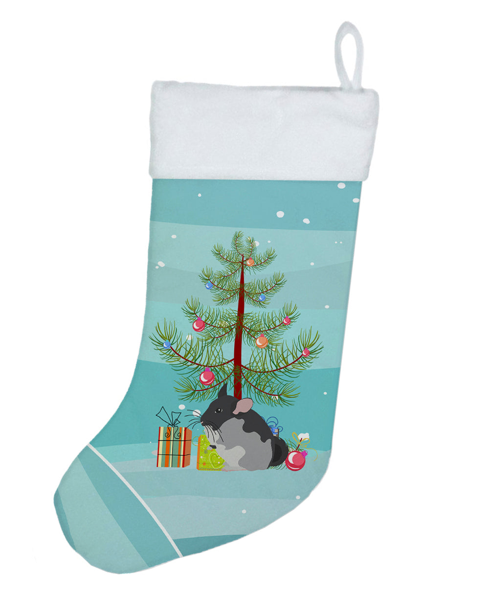 Black Velvet Chinchilla Merry Christmas Christmas Stocking  the-store.com.