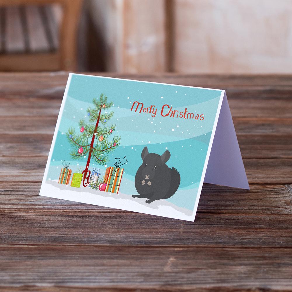 Buy this Charcoal Chinchilla Merry Christmas Greeting Cards and Envelopes Pack of 8