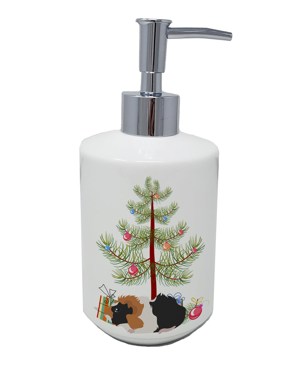 Buy this Abyssinian Guinea Pig Merry Christmas Ceramic Soap Dispenser