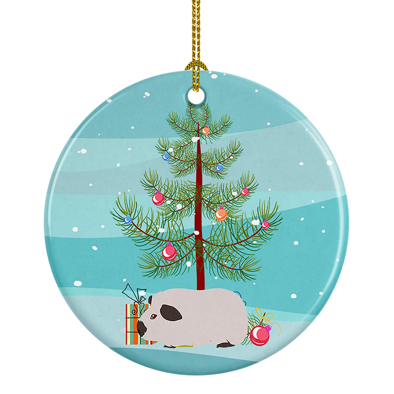 Buy this Himalayan Guinea Pig Merry Christmas Ceramic Ornament