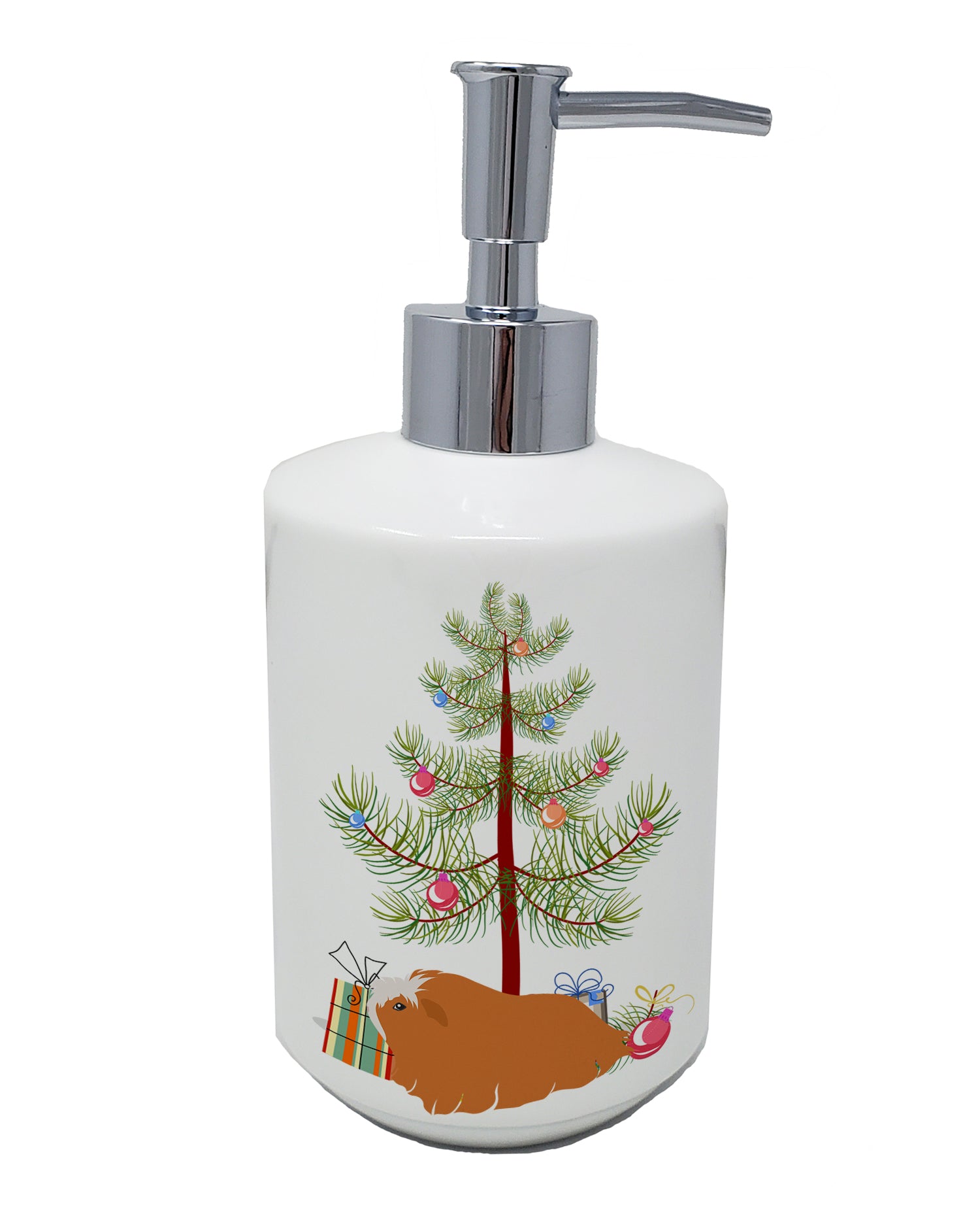 Buy this Peruvian Guinea Pig Merry Christmas Ceramic Soap Dispenser