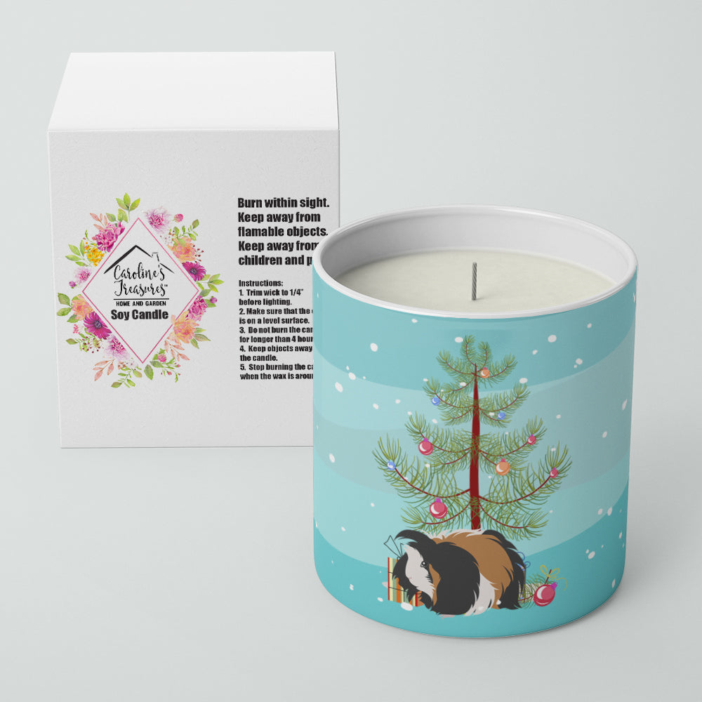 Sheba Guinea Pig Merry Christmas 10 oz Decorative Soy Candle - the-store.com