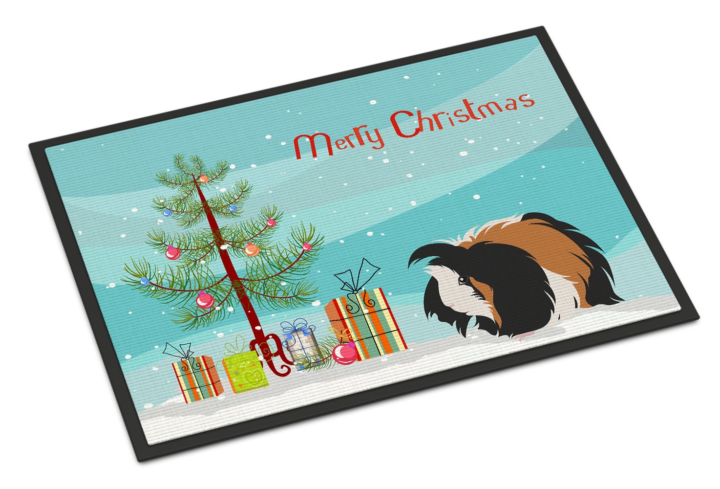 Sheba Guinea Pig Merry Christmas Indoor or Outdoor Mat 24x36 CK4445JMAT by Caroline's Treasures