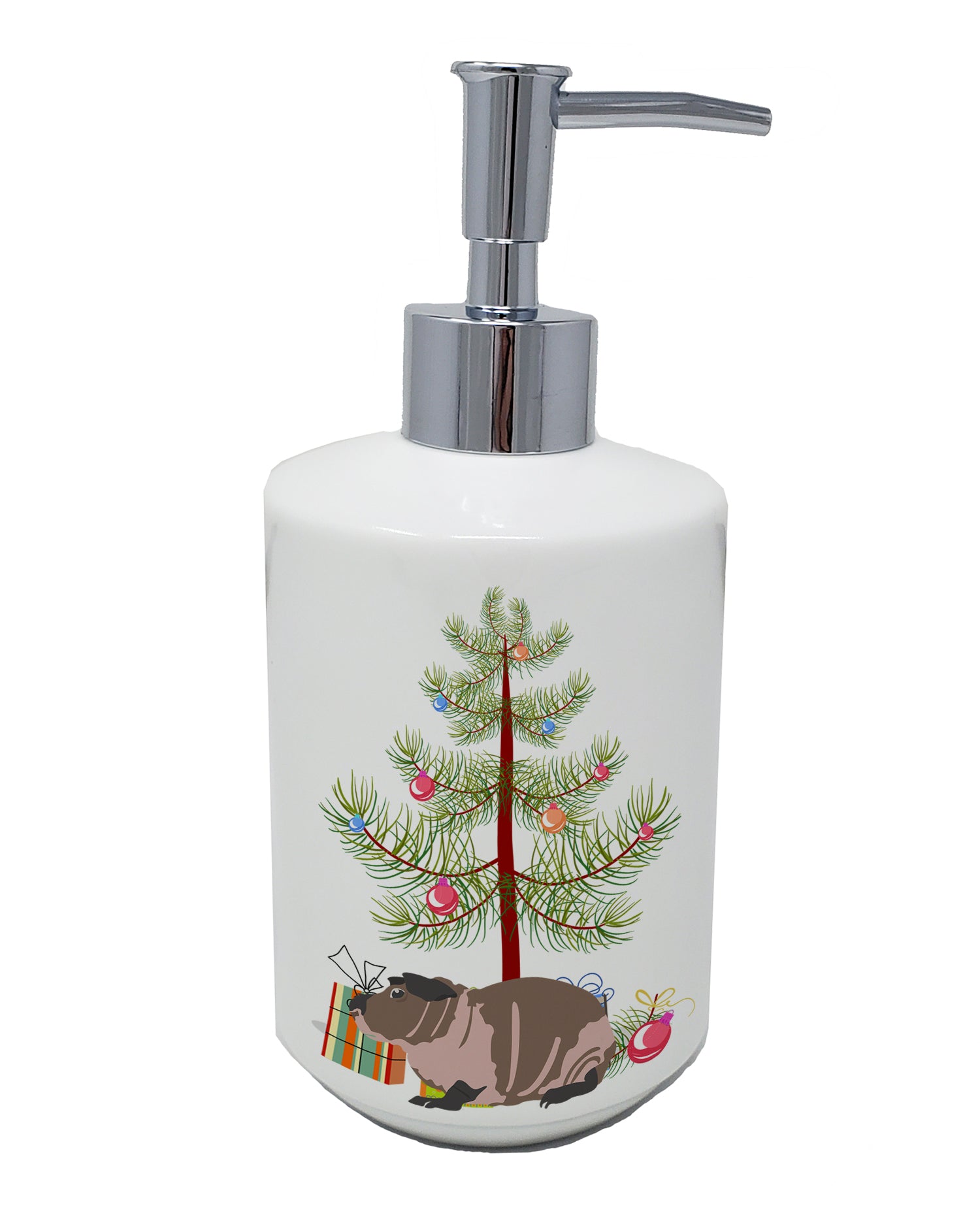 Buy this Skinny Guinea Pig Merry Christmas Ceramic Soap Dispenser