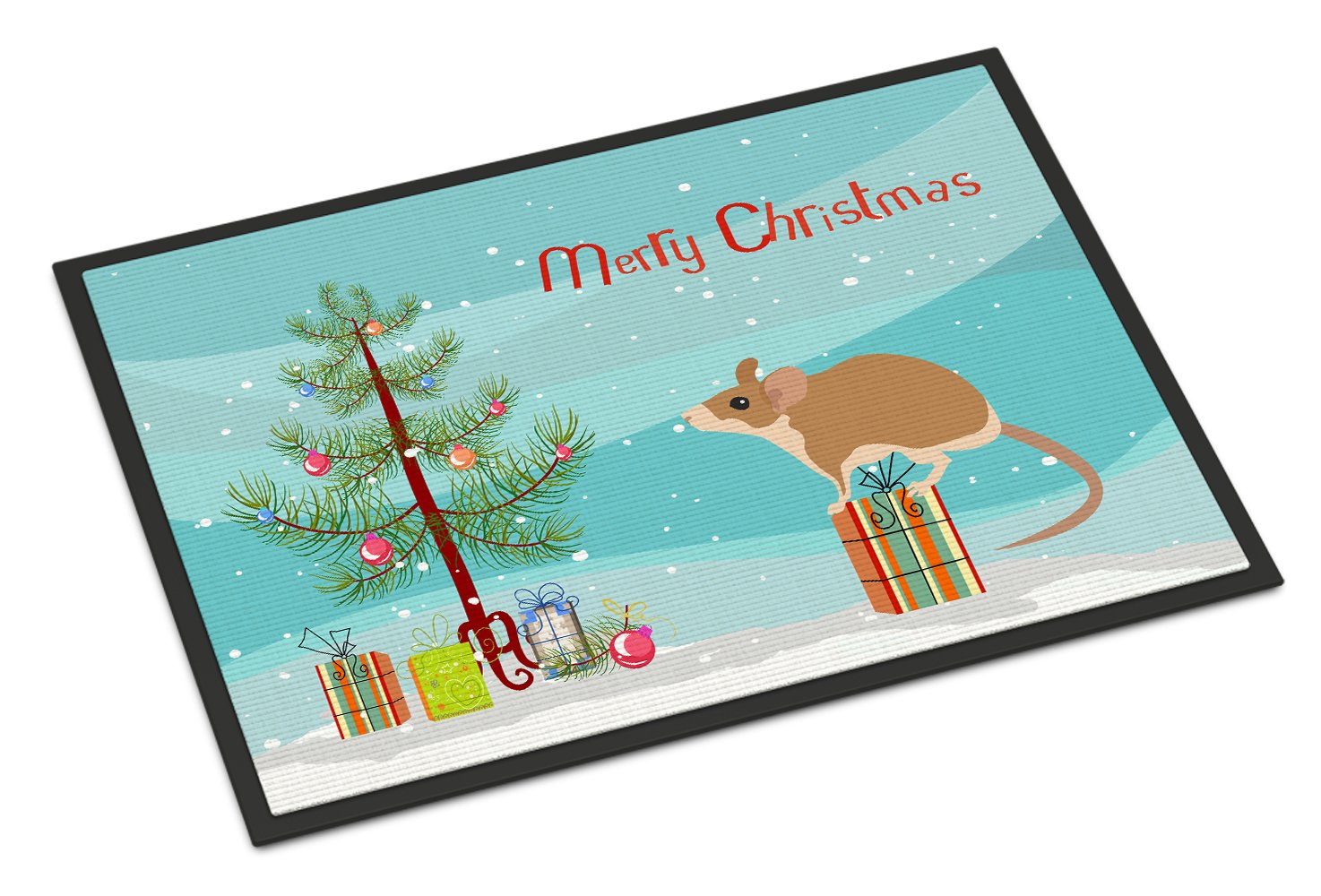 Spiny Mouse Merry Christmas Indoor or Outdoor Mat 24x36 CK4465JMAT by Caroline's Treasures