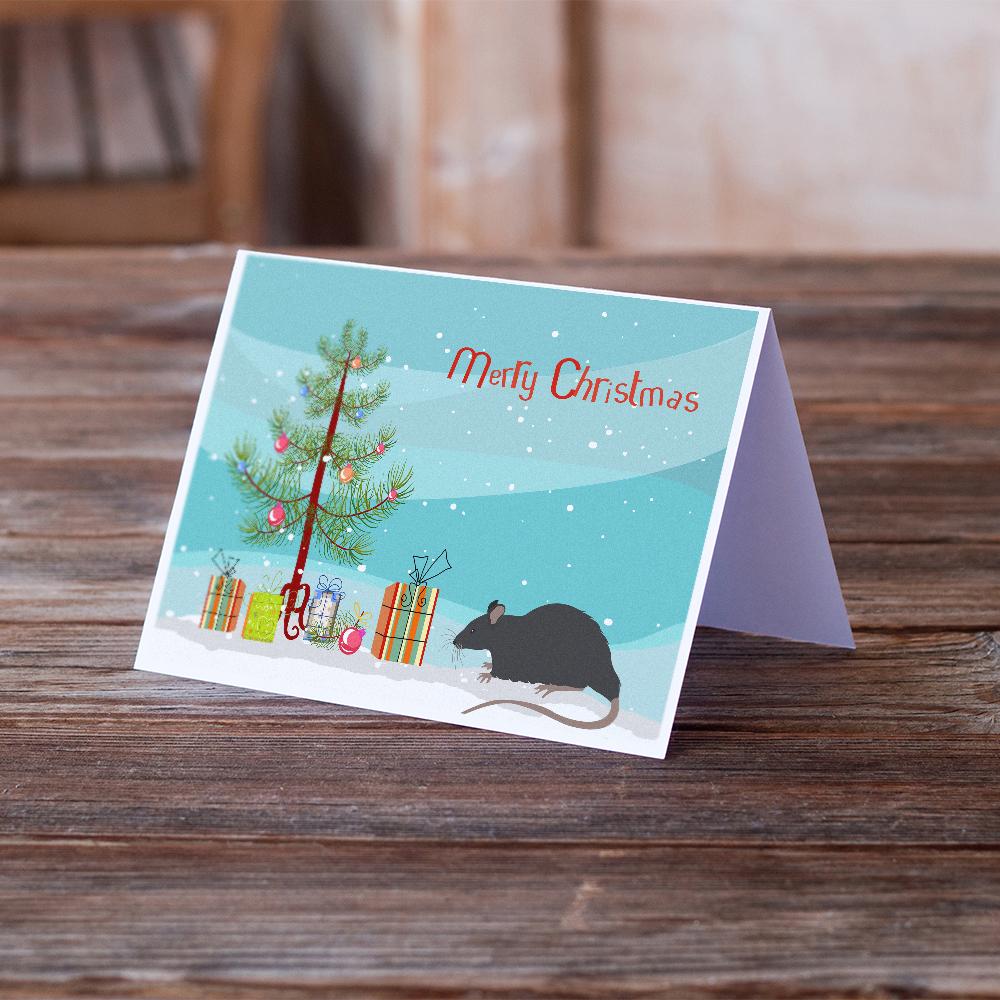 Buy this Black Rat Merry Christmas Greeting Cards and Envelopes Pack of 8