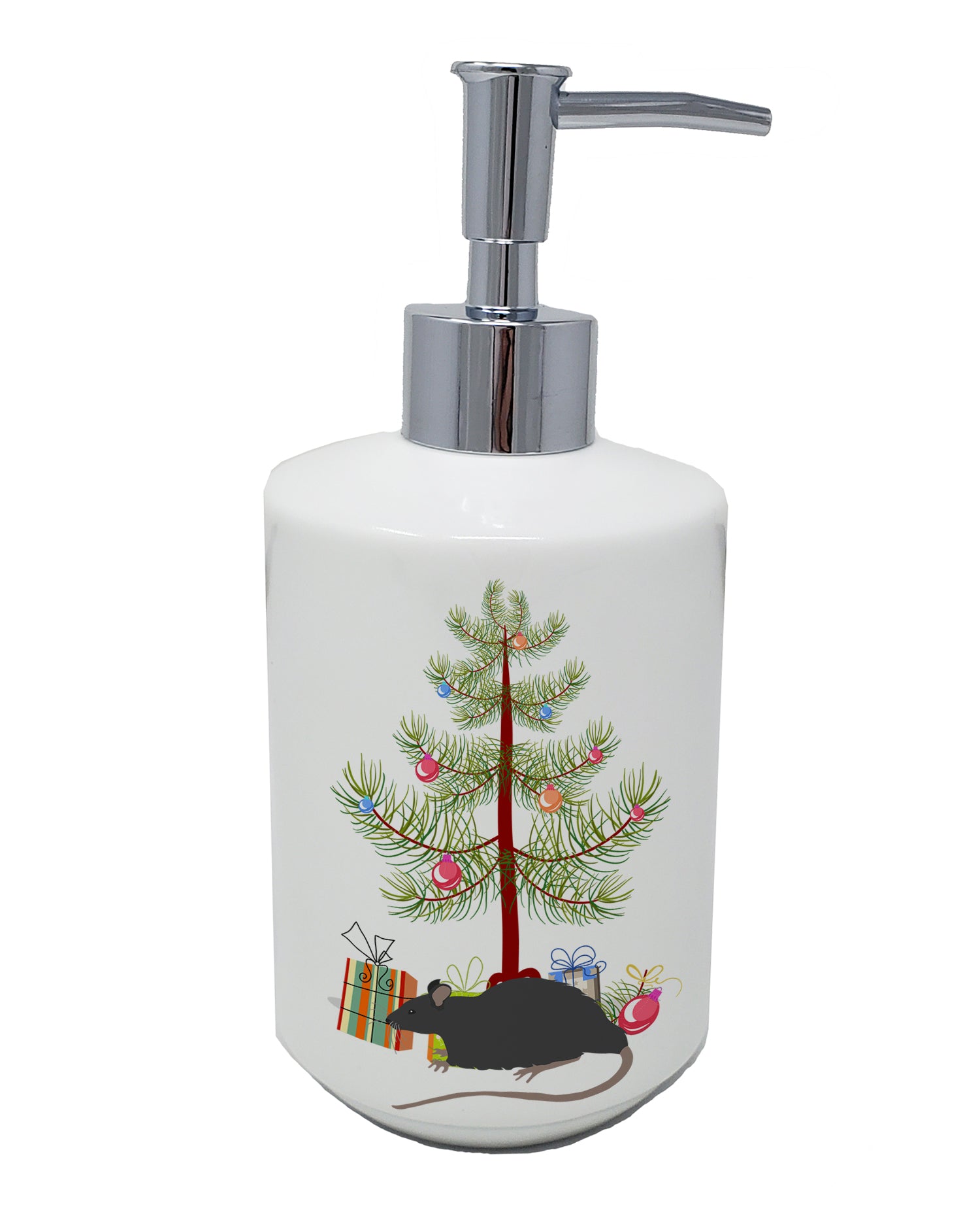 Buy this Black Rat Merry Christmas Ceramic Soap Dispenser