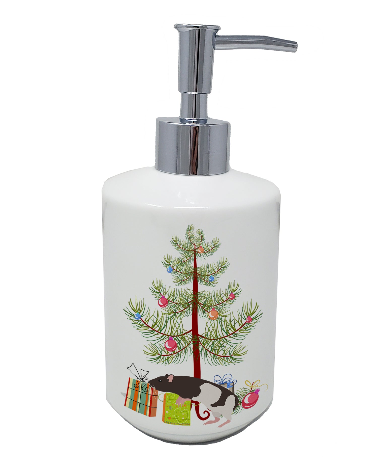 Buy this Tailless Rat Merry Christmas Ceramic Soap Dispenser