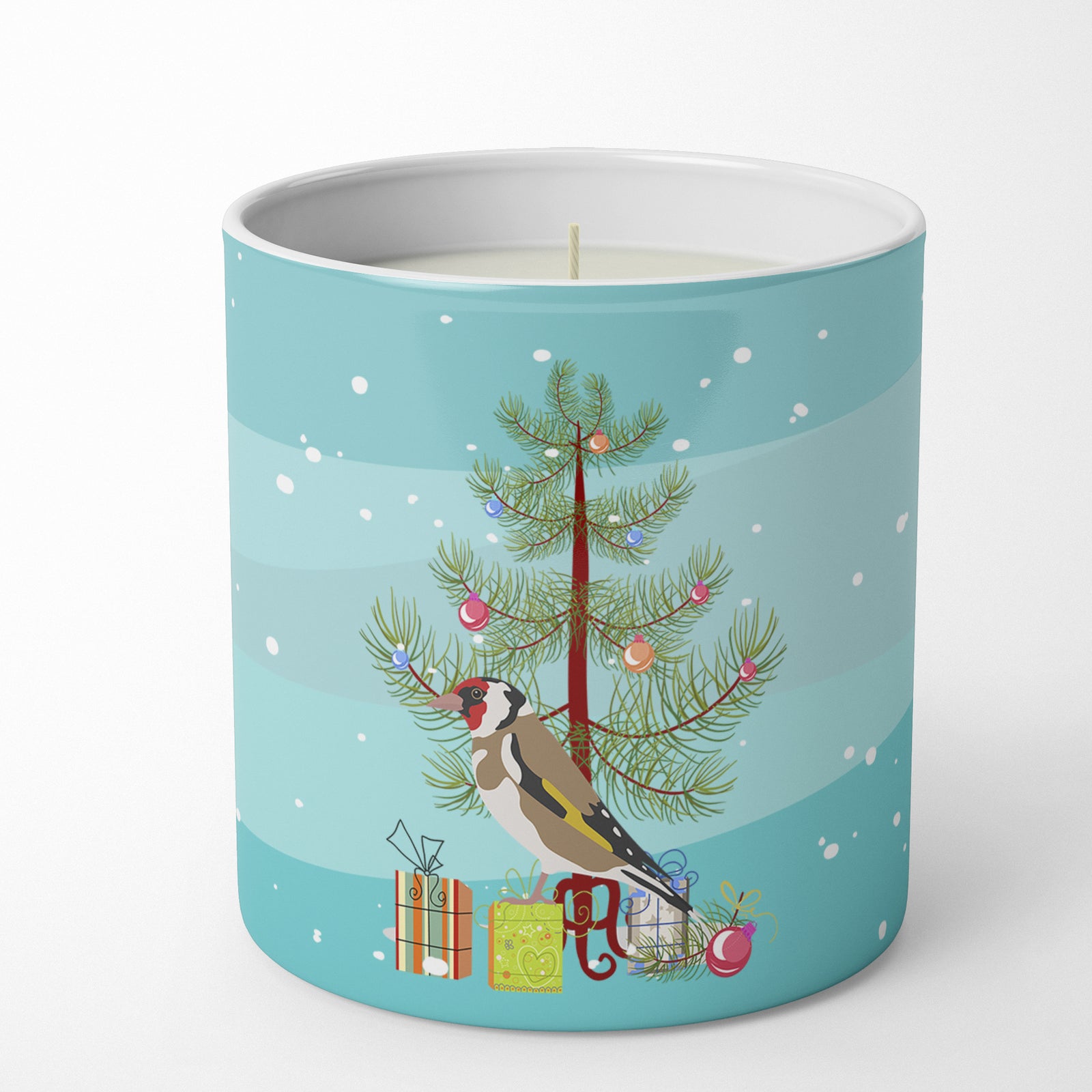 Buy this Gold Finch Merry Christmas 10 oz Decorative Soy Candle