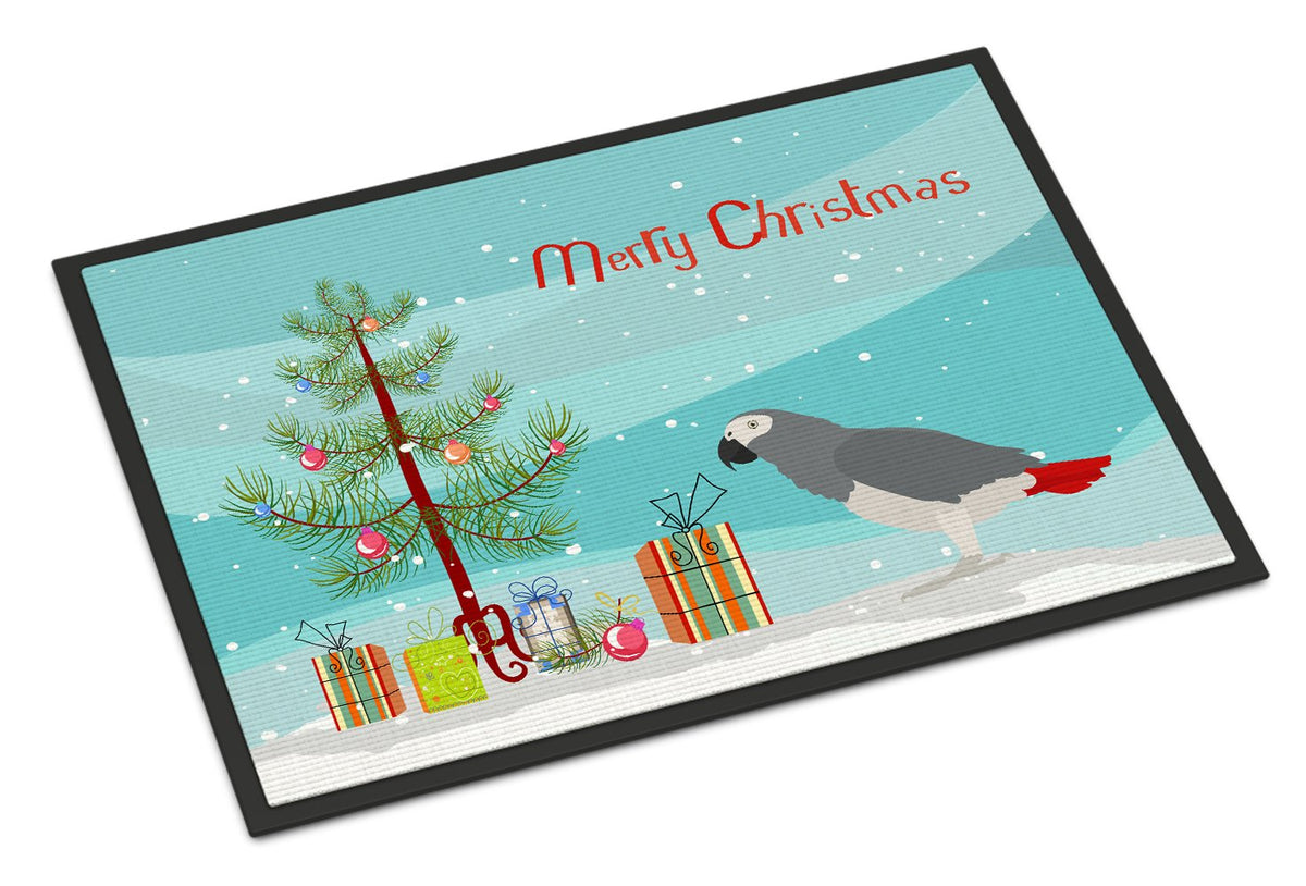 African Grey Parrot Merry Christmas Indoor or Outdoor Mat 24x36 CK4495JMAT by Caroline&#39;s Treasures