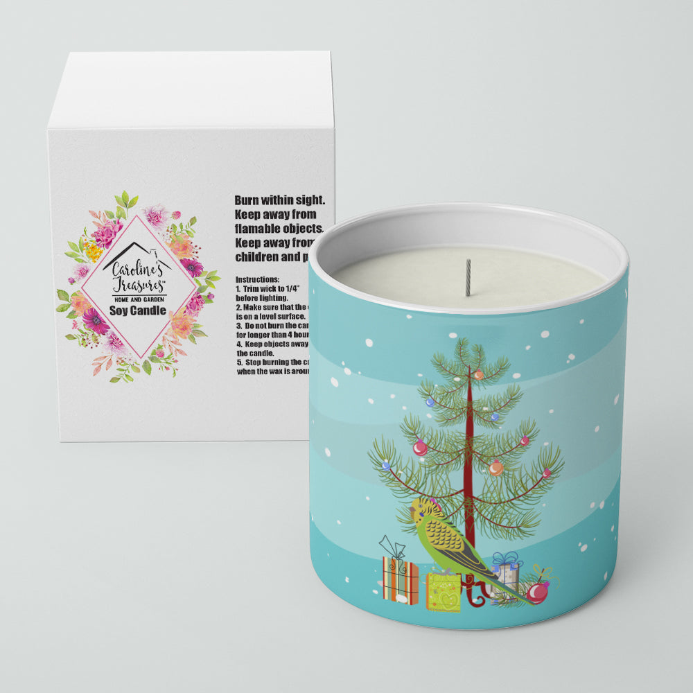 Budgerigar Merry Christmas 10 oz Decorative Soy Candle - the-store.com