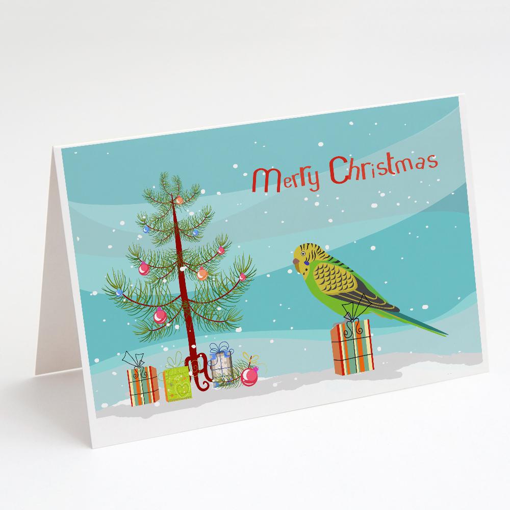 Buy this Budgerigar Merry Christmas Greeting Cards and Envelopes Pack of 8